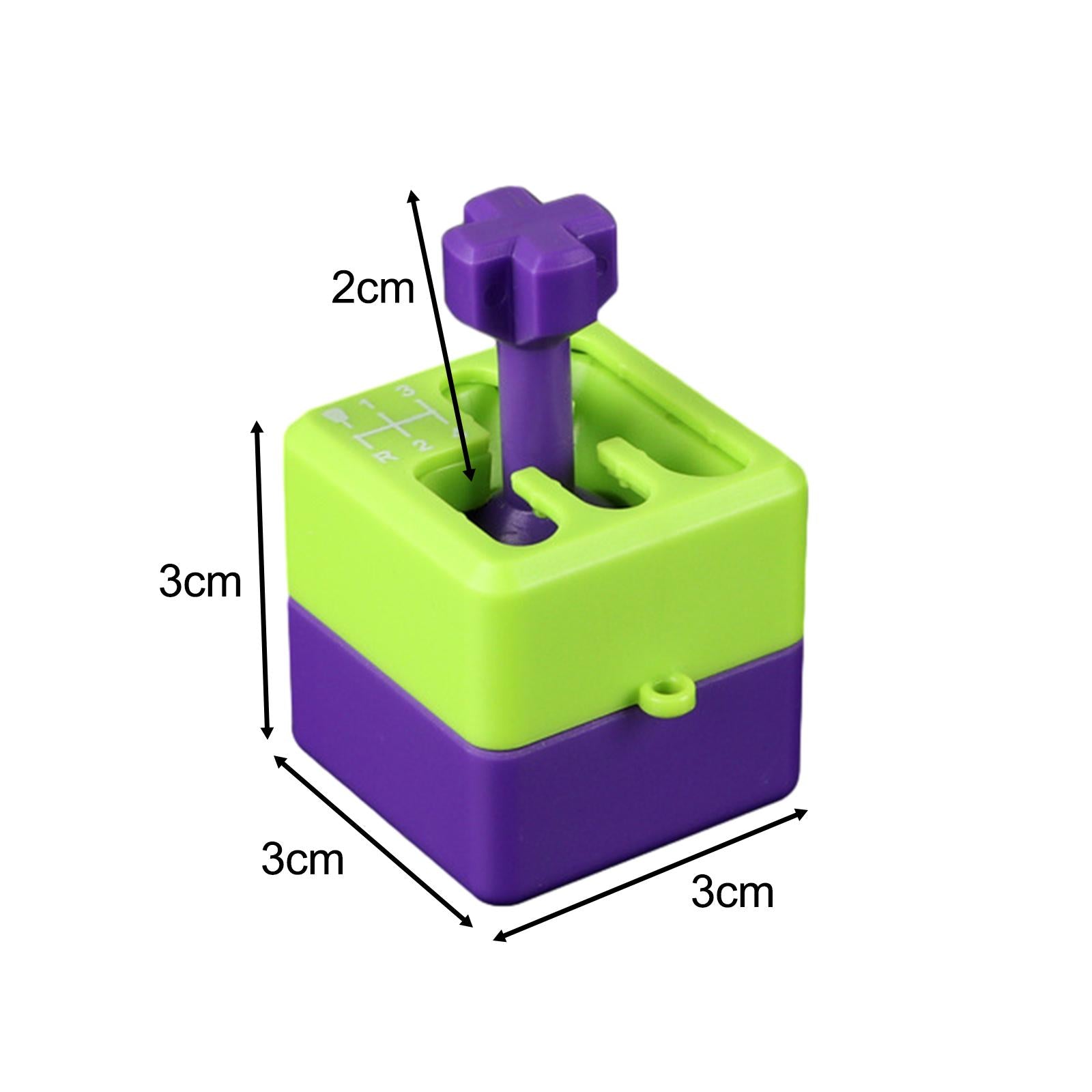4xGearbox Shifter Keychain Small Car Shifter Keyring for Daddy Kids and Adults Green Violet