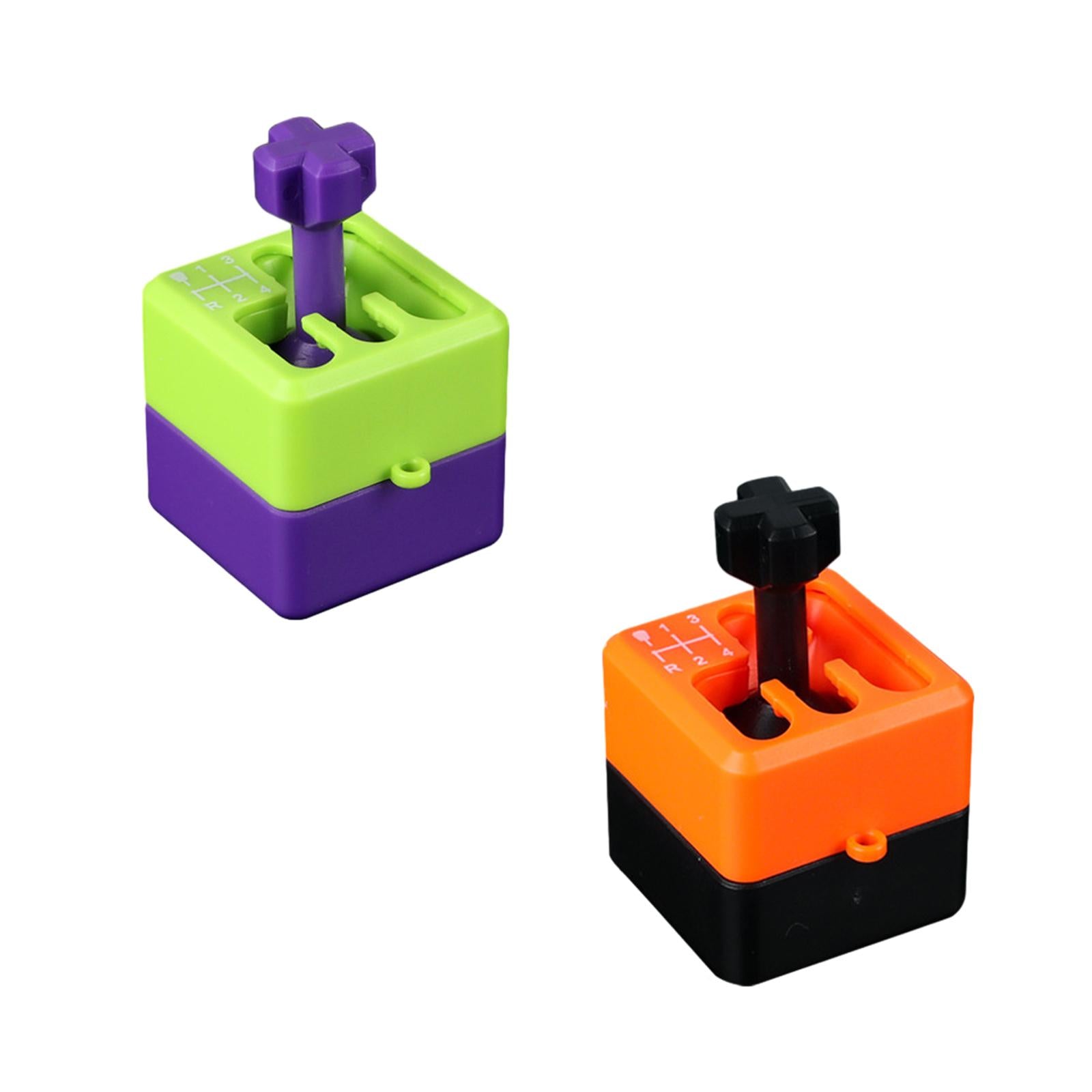 4xGearbox Shifter Keychain Small Car Shifter Keyring for Daddy Kids and Adults Green Violet