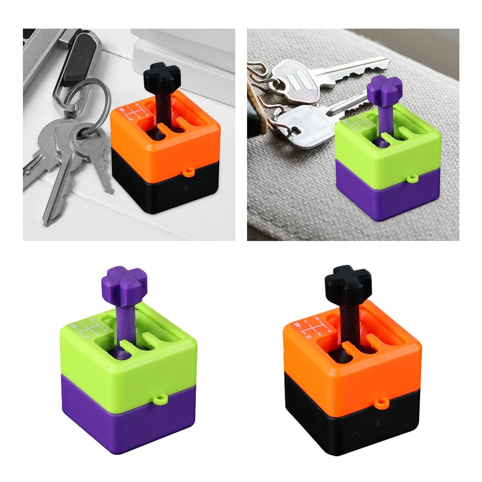 3xGearbox Shifter Keychain Small Car Shifter Keyring for Daddy Kids and Adults Green Violet