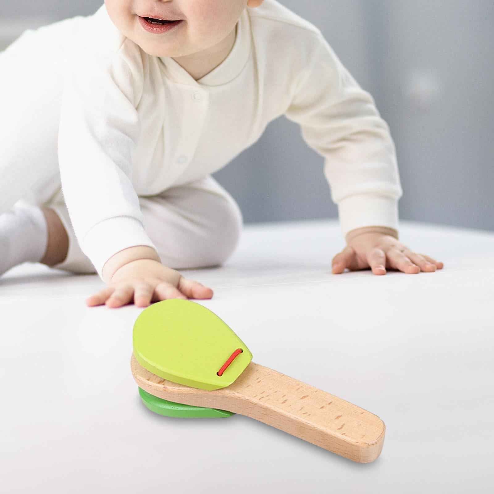 Wooden Mini Castanet Cowbell Wooden Castanet Clapper for Party Children Kids