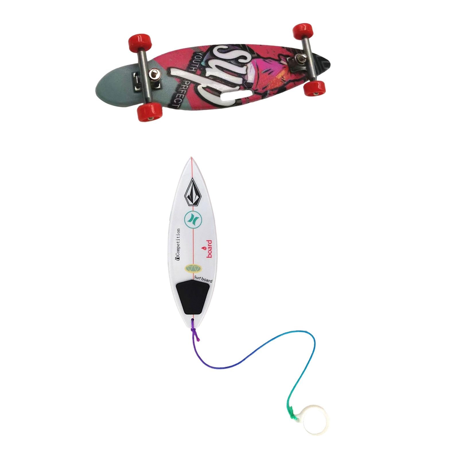 2xFinger Surfboard Finger Motor Skills Portable Finger Toy for Kids Boys Girls