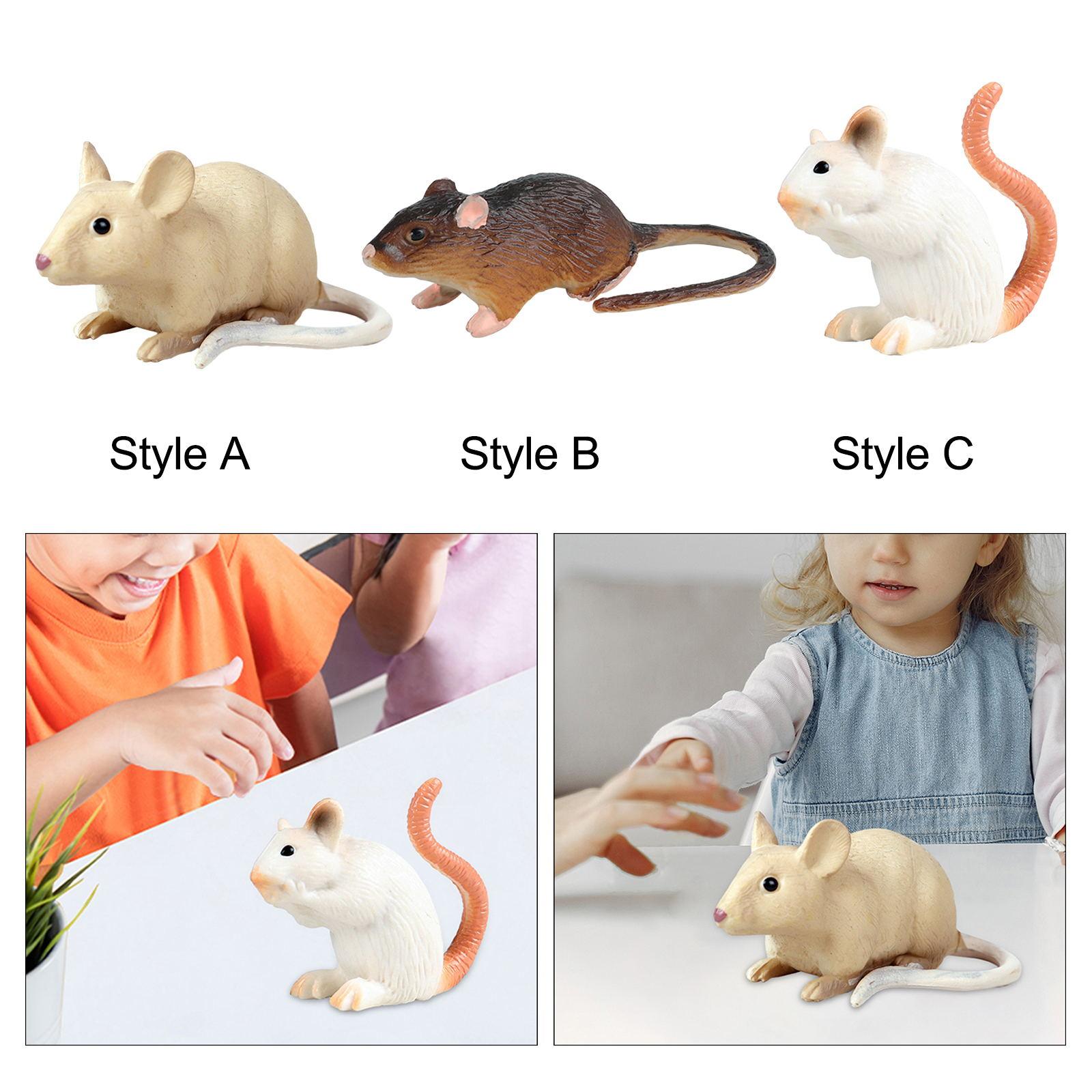 4xMice Toy Sculptures Mouse Model for Holiday Kindergarten Party Supplies