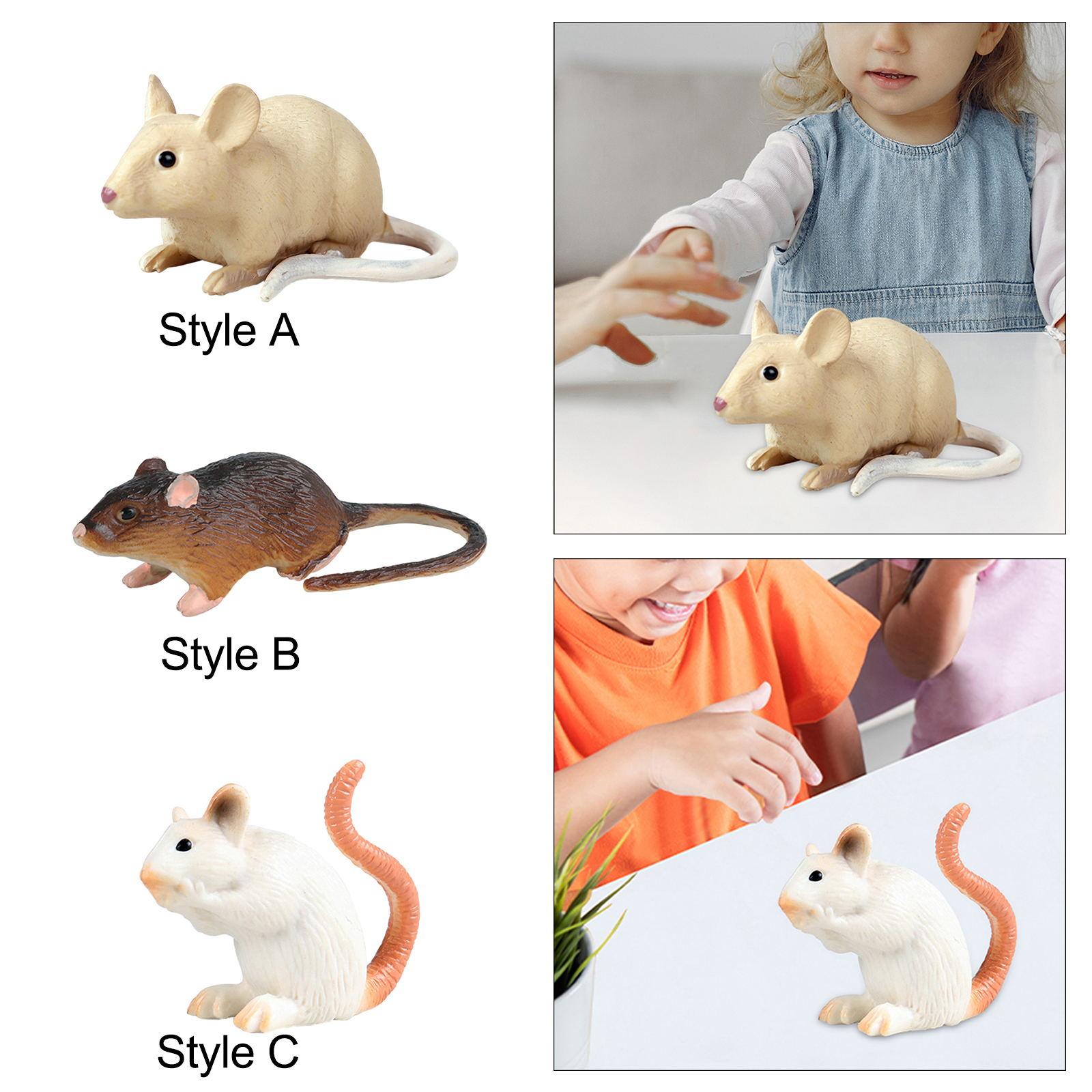 2xMice Toy Sculptures Mouse Model for Holiday Kindergarten Party Supplies