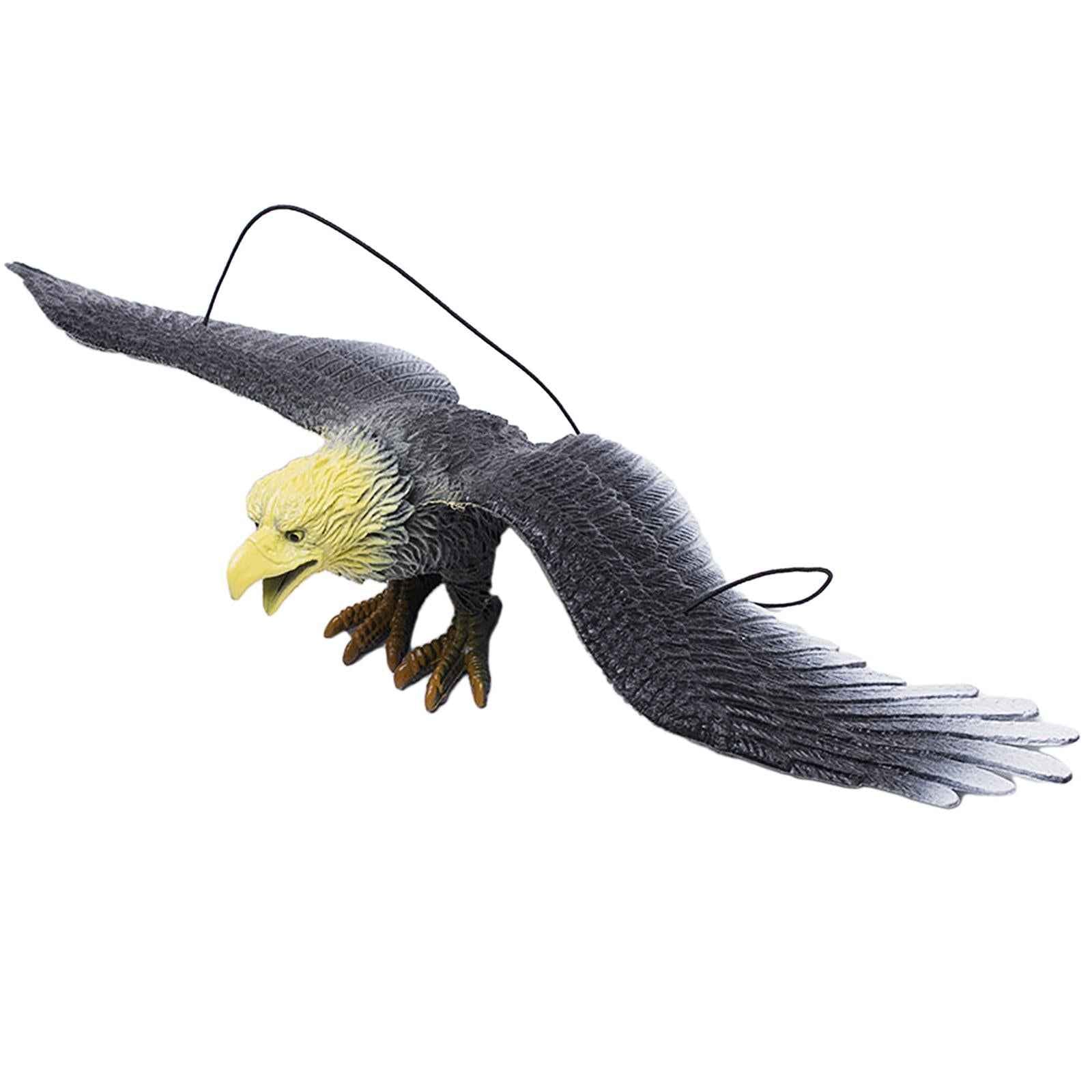 Simulated Eagle Model Play Toy Animal Bird Toy for Girls Kids Education Gift S yellow color head