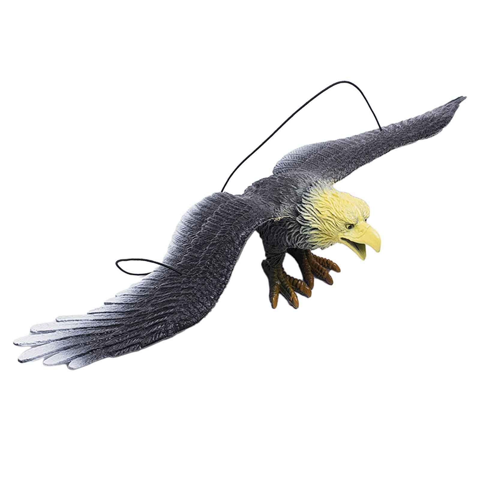 Simulated Eagle Model Play Toy Animal Bird Toy for Girls Kids Education Gift S yellow color head