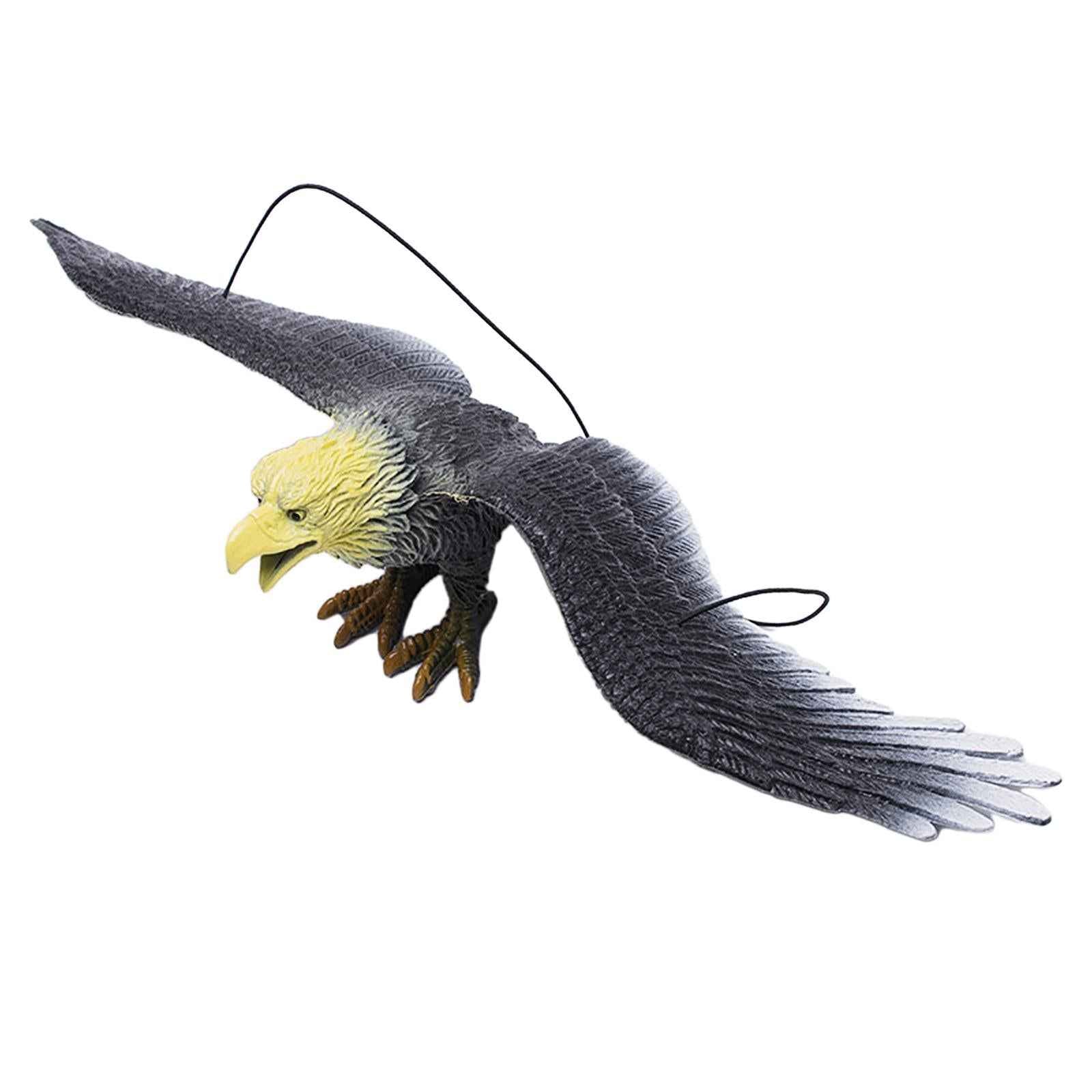 Simulated Eagle Model Play Toy Animal Bird Toy for Girls Kids Education Gift S yellow color head