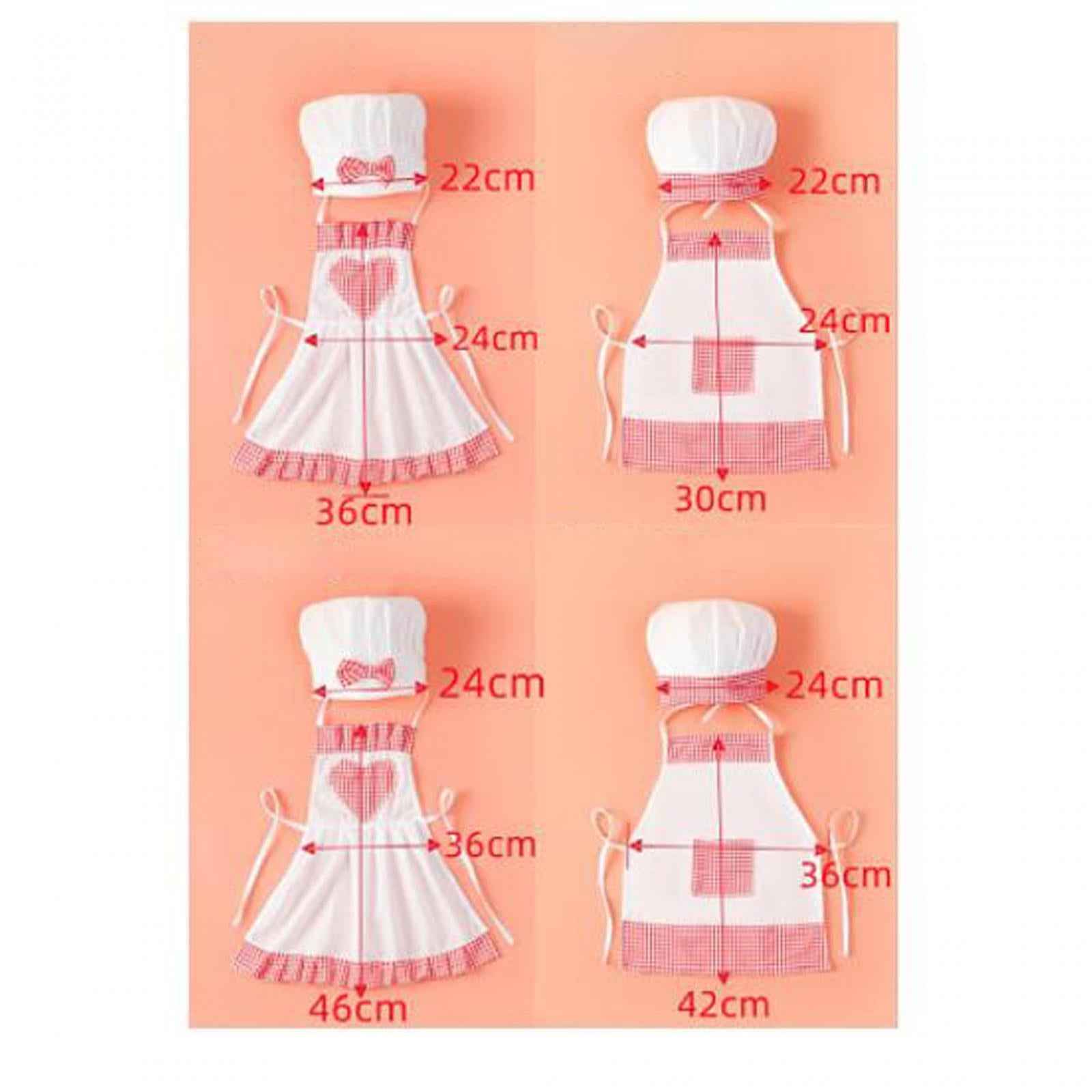 Baby Chef Costume Apron Chef Hat Soft Baby Photography Prop for Cooking Baby Girl L