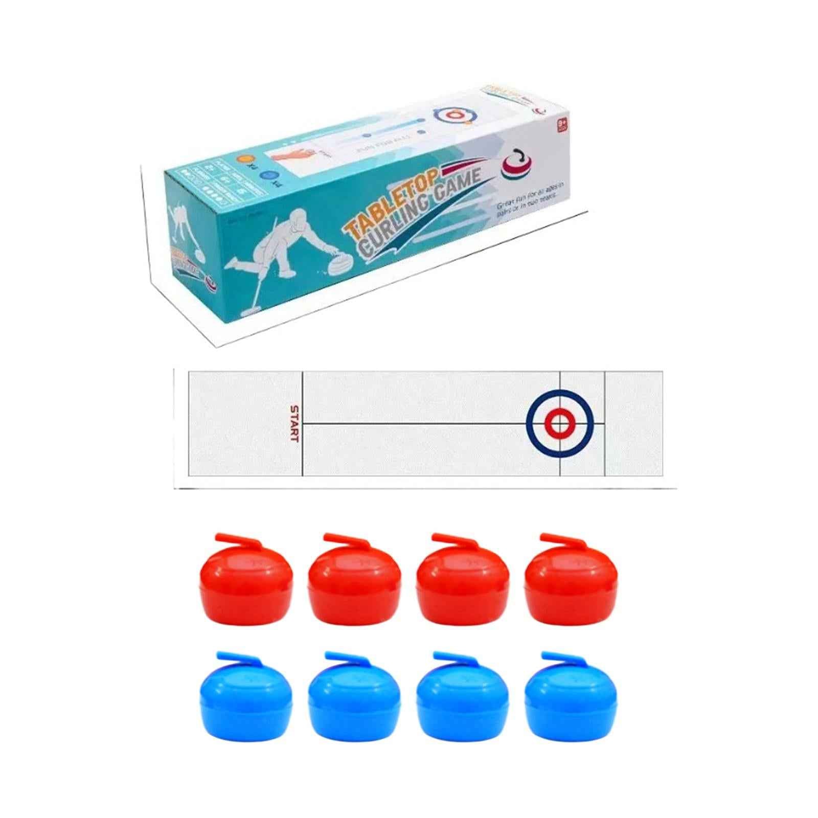 Tabletop Curling Game Shuffleboard Table Game for Party Game Travel Children 8 Rollers