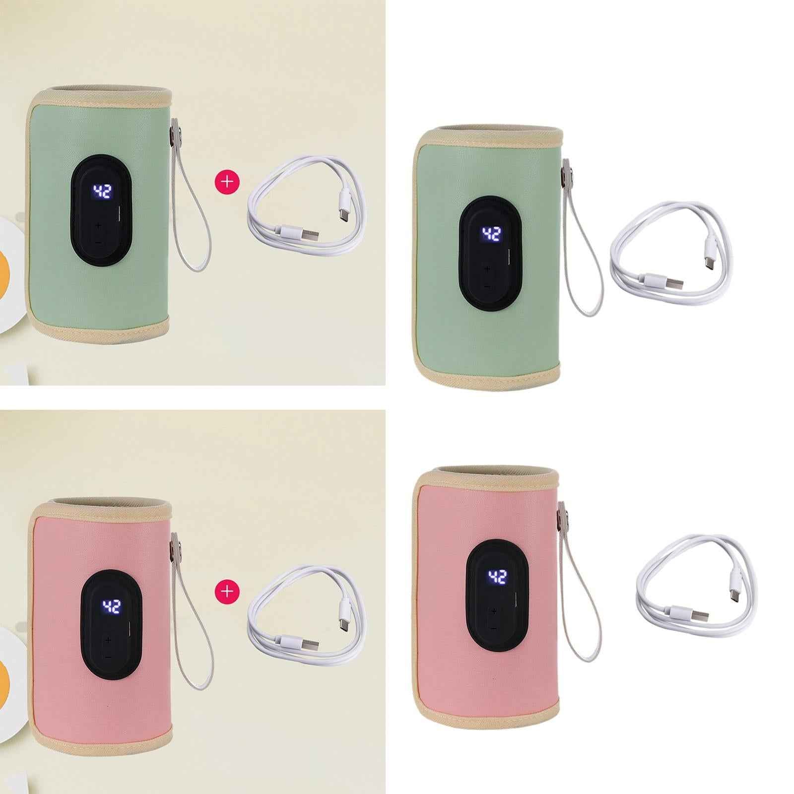 Portable Bottle Warmer Milk Breast Milk Bottle Heater for Business Trip Home green