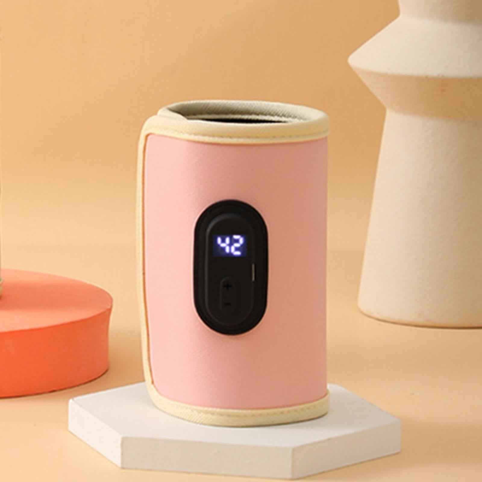 Portable Bottle Warmer Milk Breast Milk Bottle Heater for Business Trip Home Pink