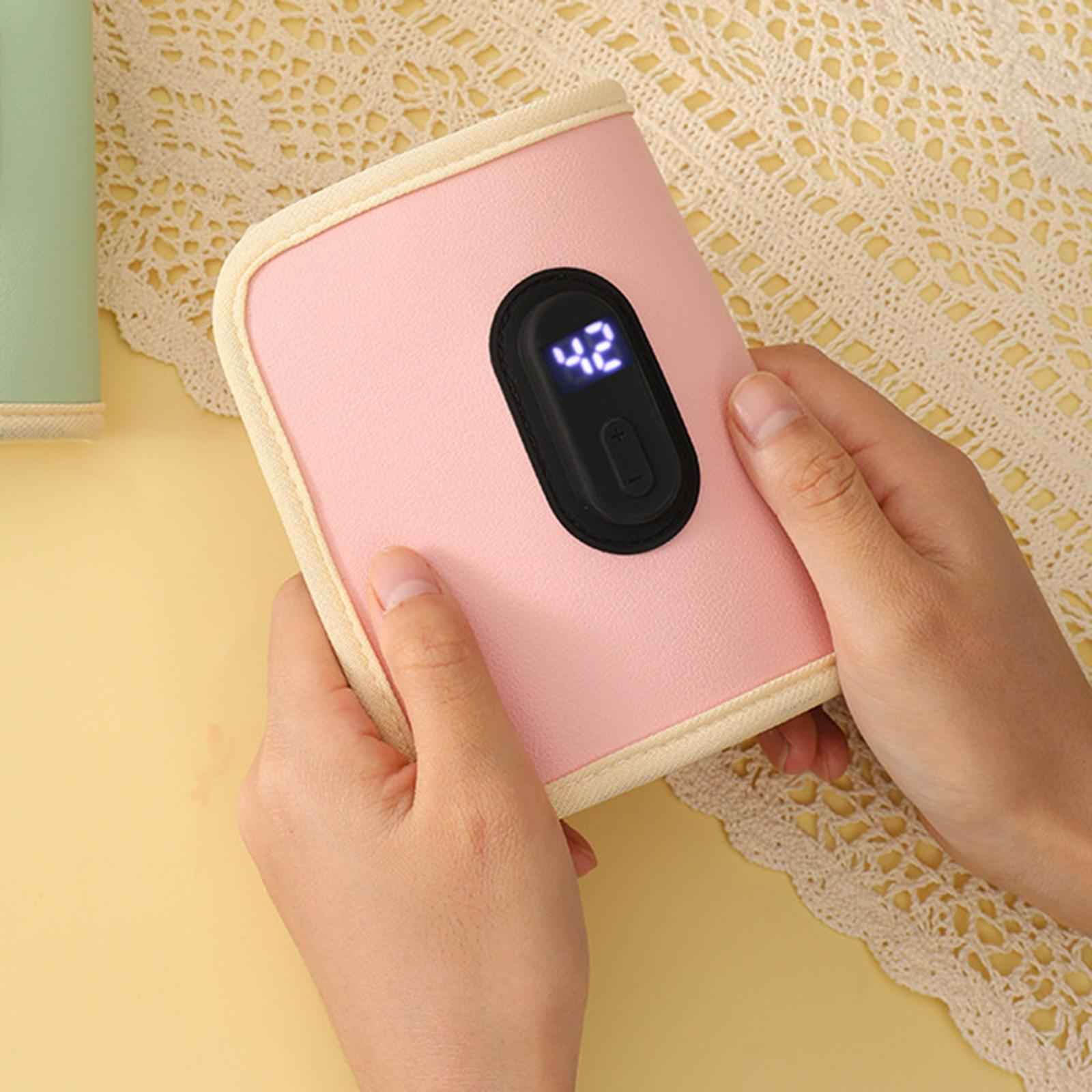 Portable Bottle Warmer Milk Breast Milk Bottle Heater for Business Trip Home Pink