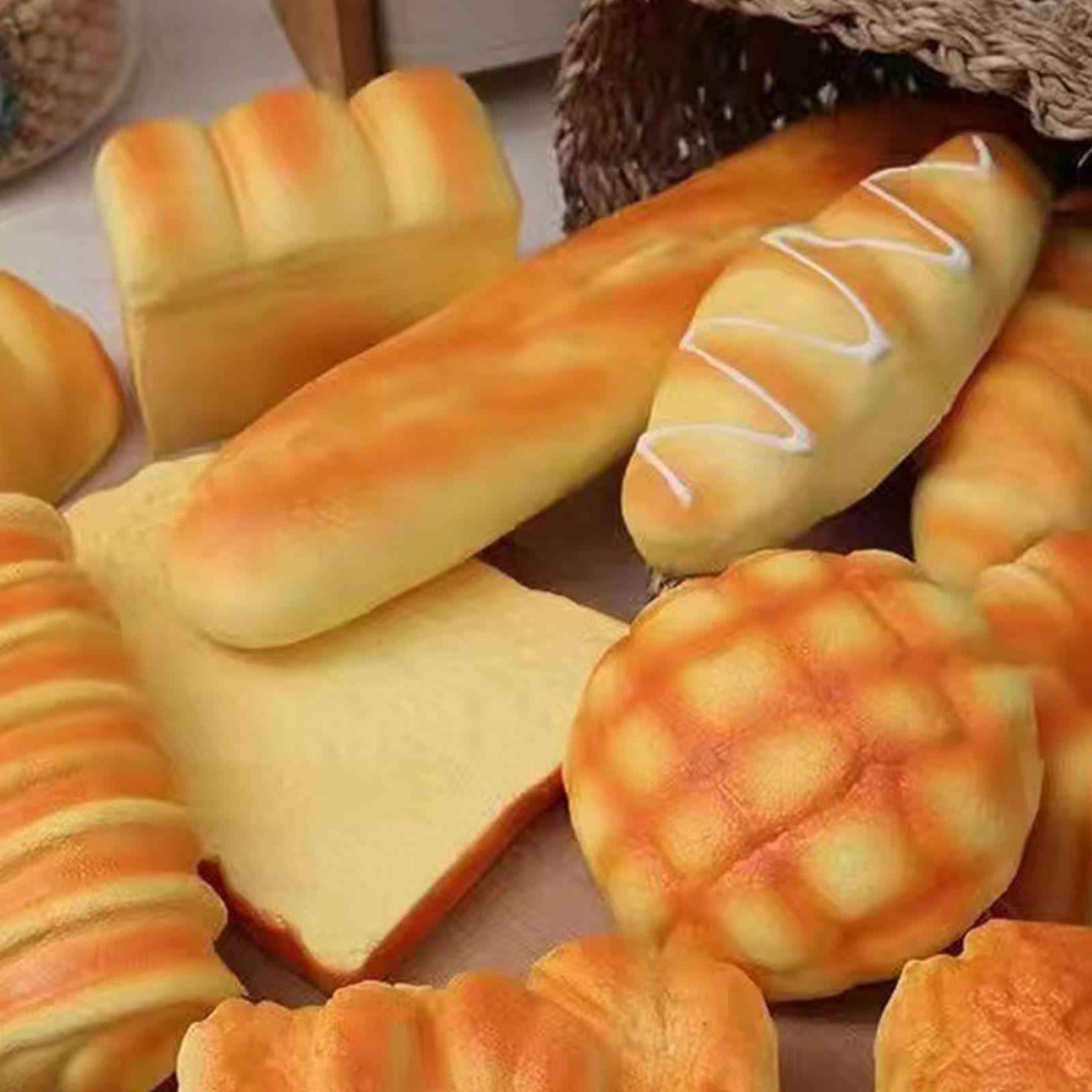 Soft Toast Bread Shape Squishes Toy Bread Stress Toy for Teens Kids Children A