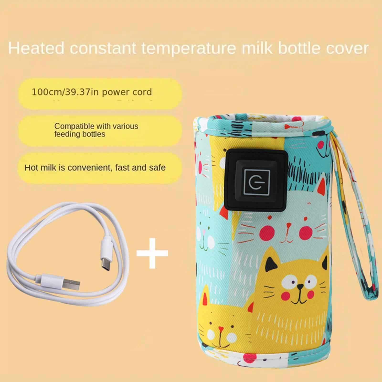USB Bottle Warmer Fast Heating Milk Heater Cover for Home Traveling Car Yellow