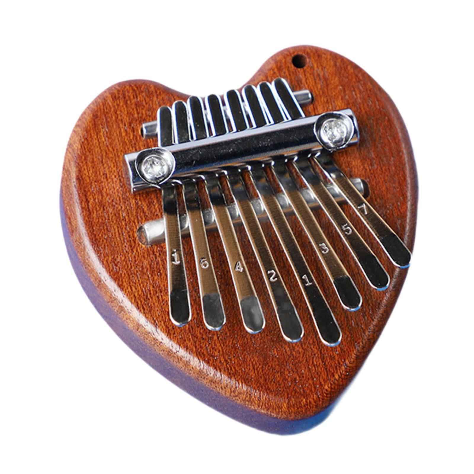 Beginner Finger Instrument Mini Thumb Piano 8 Keys for Ornaments Music Lover Heart