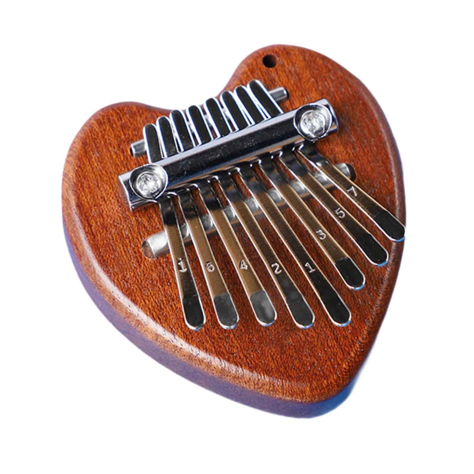 Beginner Finger Instrument Mini Thumb Piano 8 Keys for Ornaments Music Lover Heart