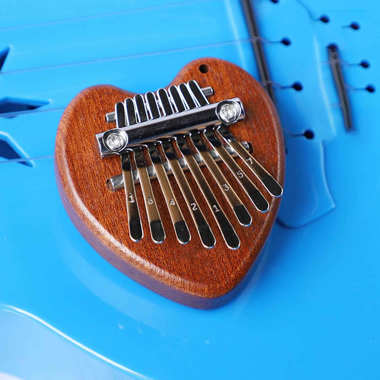 Beginner Finger Instrument Mini Thumb Piano 8 Keys for Ornaments Music Lover Heart