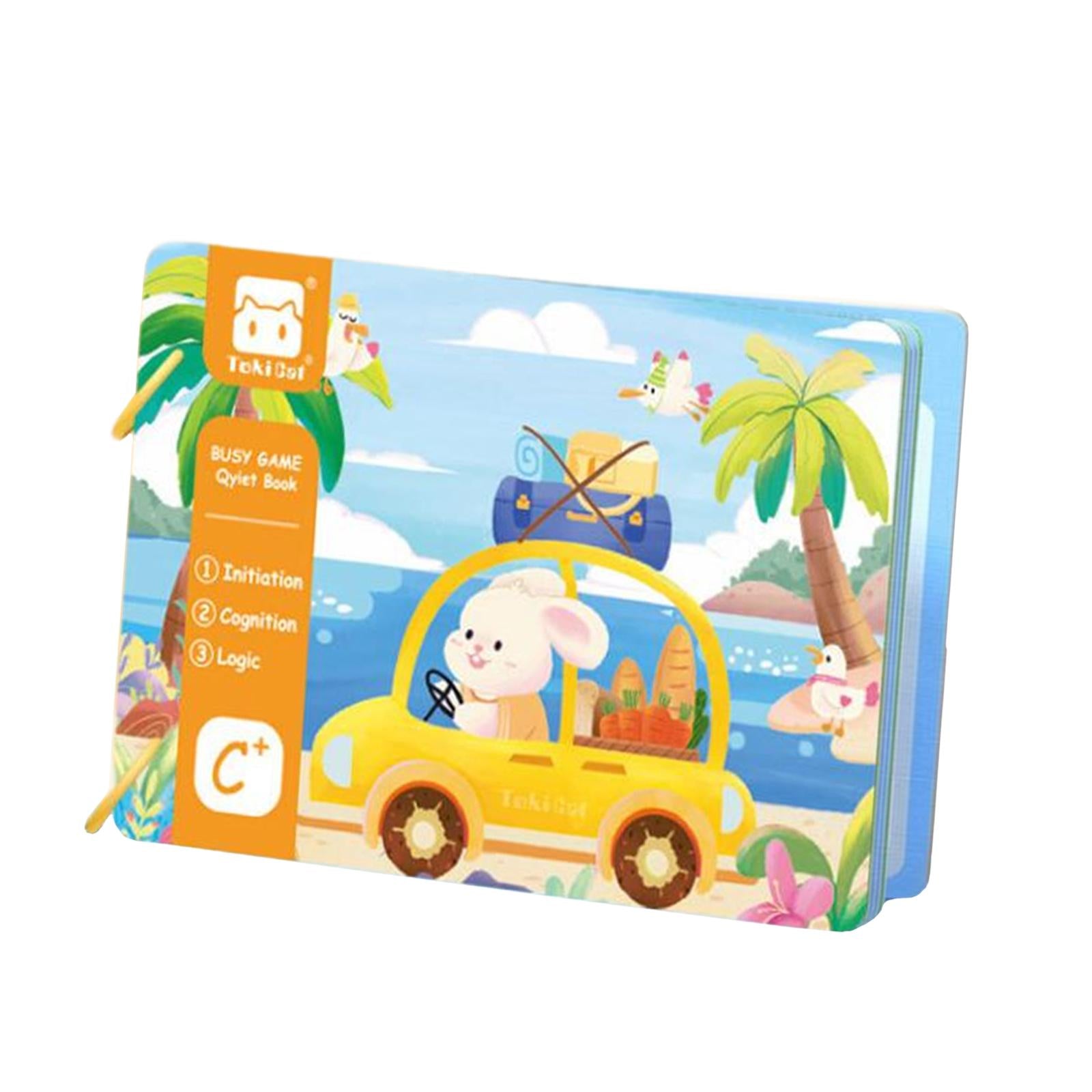 Baby Early Education Tear Book Portable Sensory Toy Interactive Sticker Book Bunny