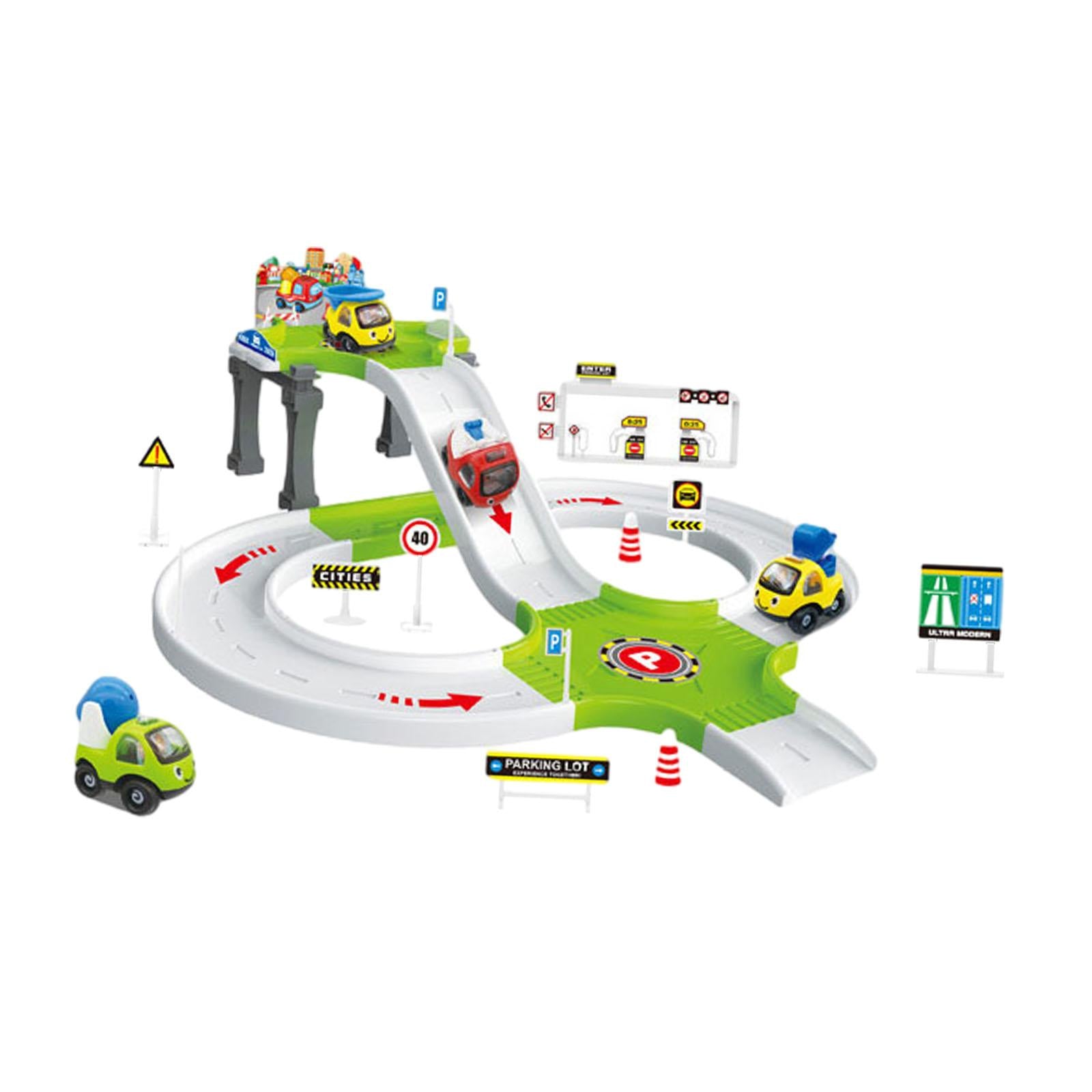 Boy Toy Aged 4-6 Sturdy Educational Car Kit Cartoon Preschool Car Games Toys Green Engineer Car