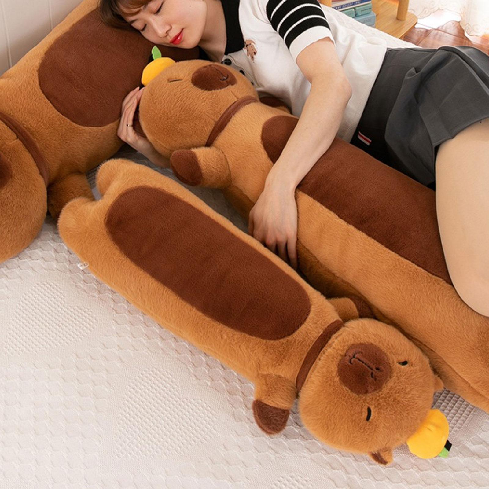 Capybara Plush Toy Long Capybara Plush Pillow for Kids Adults Birthday Gifts 110cm