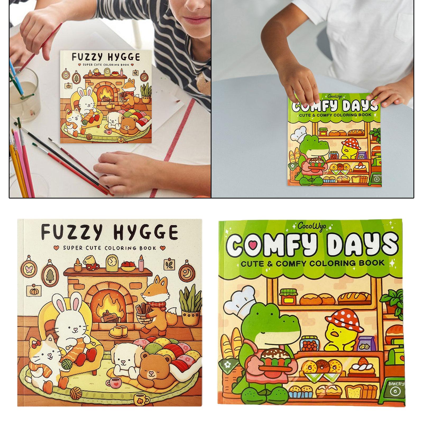 Coloring Book 21x21cm Travel Toy for Special Occasions Anniversaries Holiday fuzzy hygge