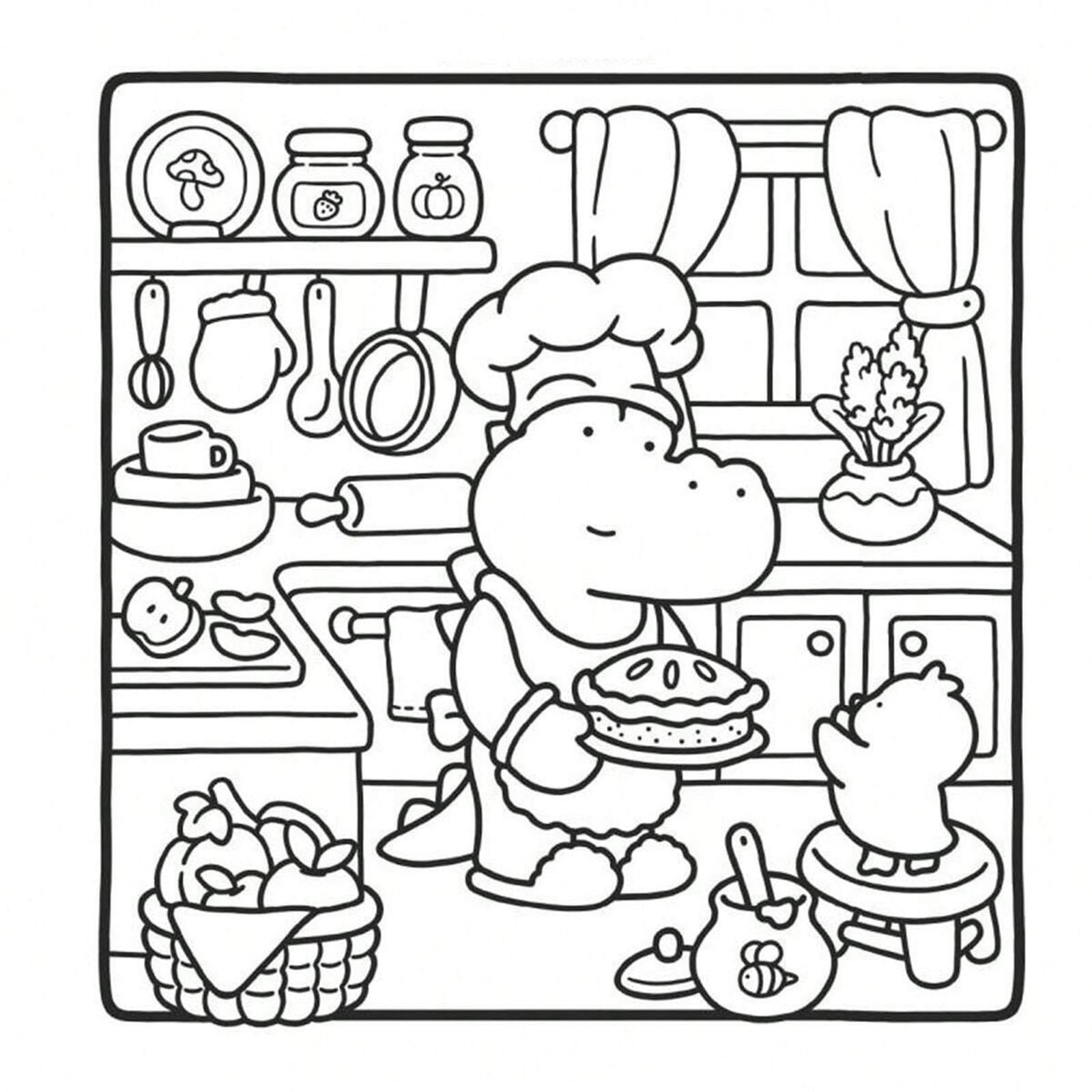 Coloring Book 21x21cm Travel Toy for Special Occasions Anniversaries Holiday comfy days
