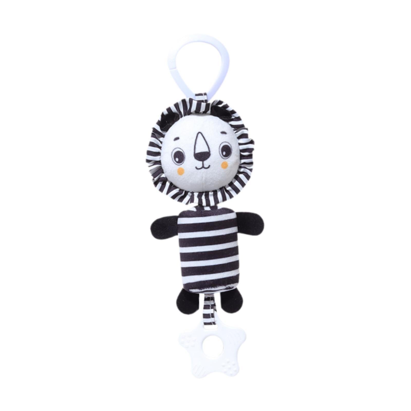 Cartoon Animal Stuffed Hanging Rattle Toys Wind Chime for Pushchair Baby Bed Lion Shape