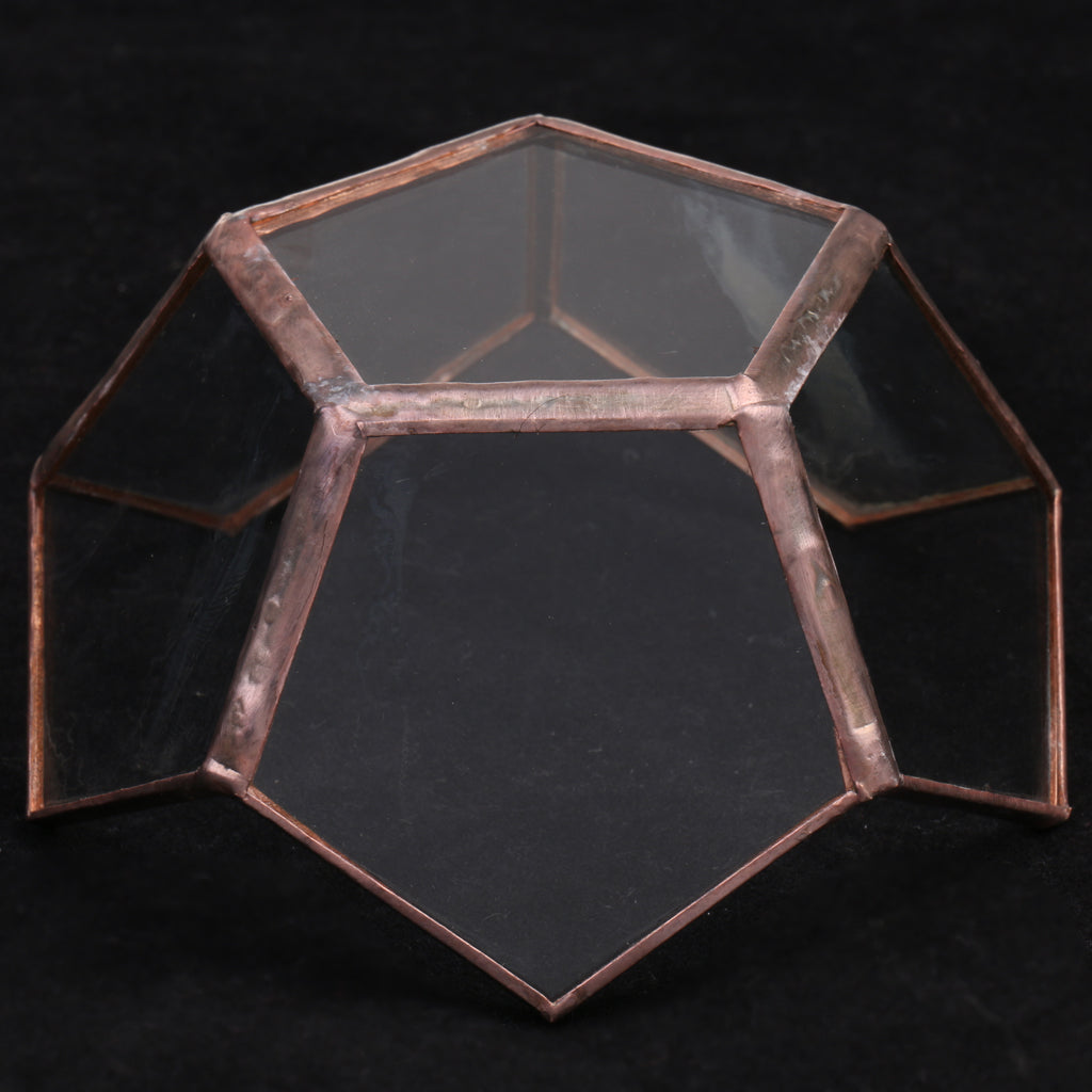 2pcs Set Clear Glass Geometric Terrarium Box Plant Planter Table Decor Favor