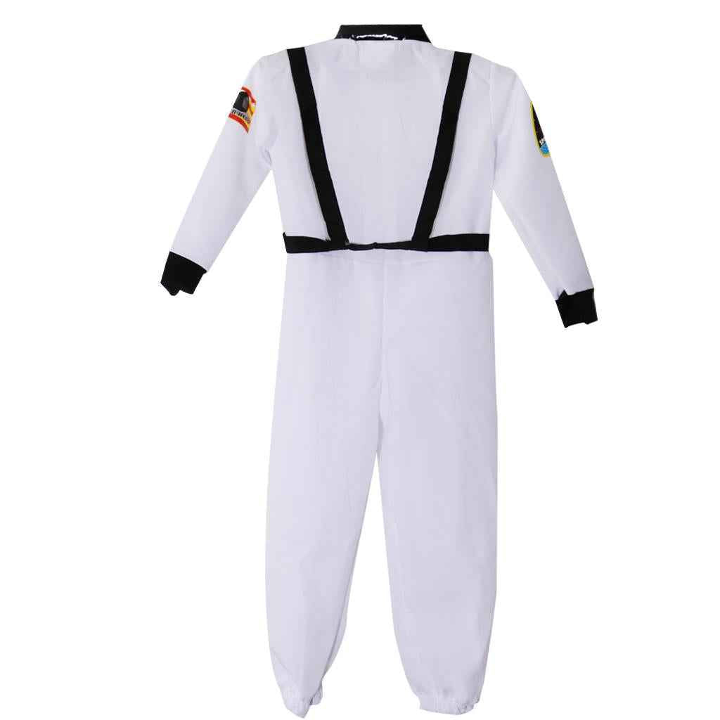 Kids Astronaut Costume Boys Spaceman Jumsuit Halloween Fancy Dress Outfit XL