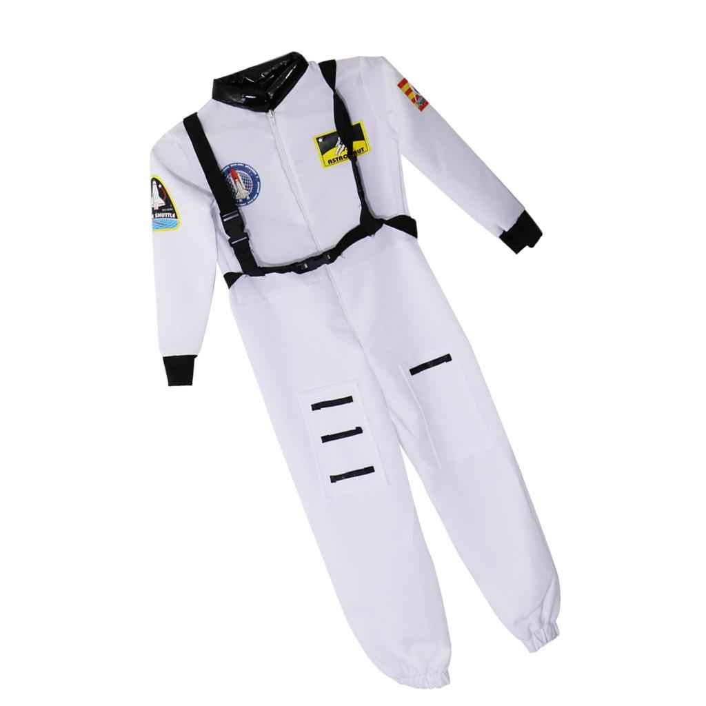 Kids Astronaut Costume Boys Spaceman Jumsuit Halloween Fancy Dress Outfit XL