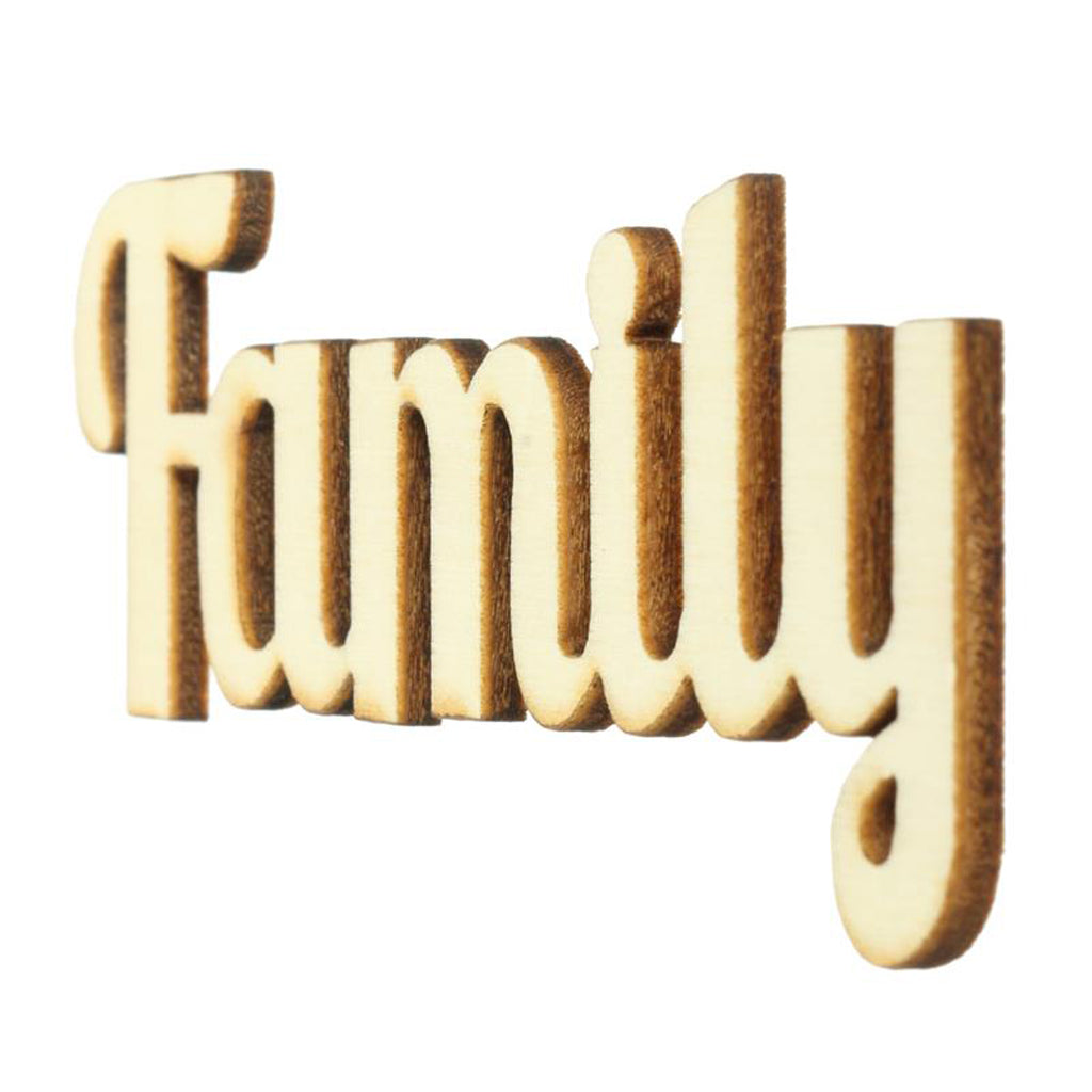 20 Pieces Natural Family Wooden Craft Cut Wooden Pieces Card Making DIY