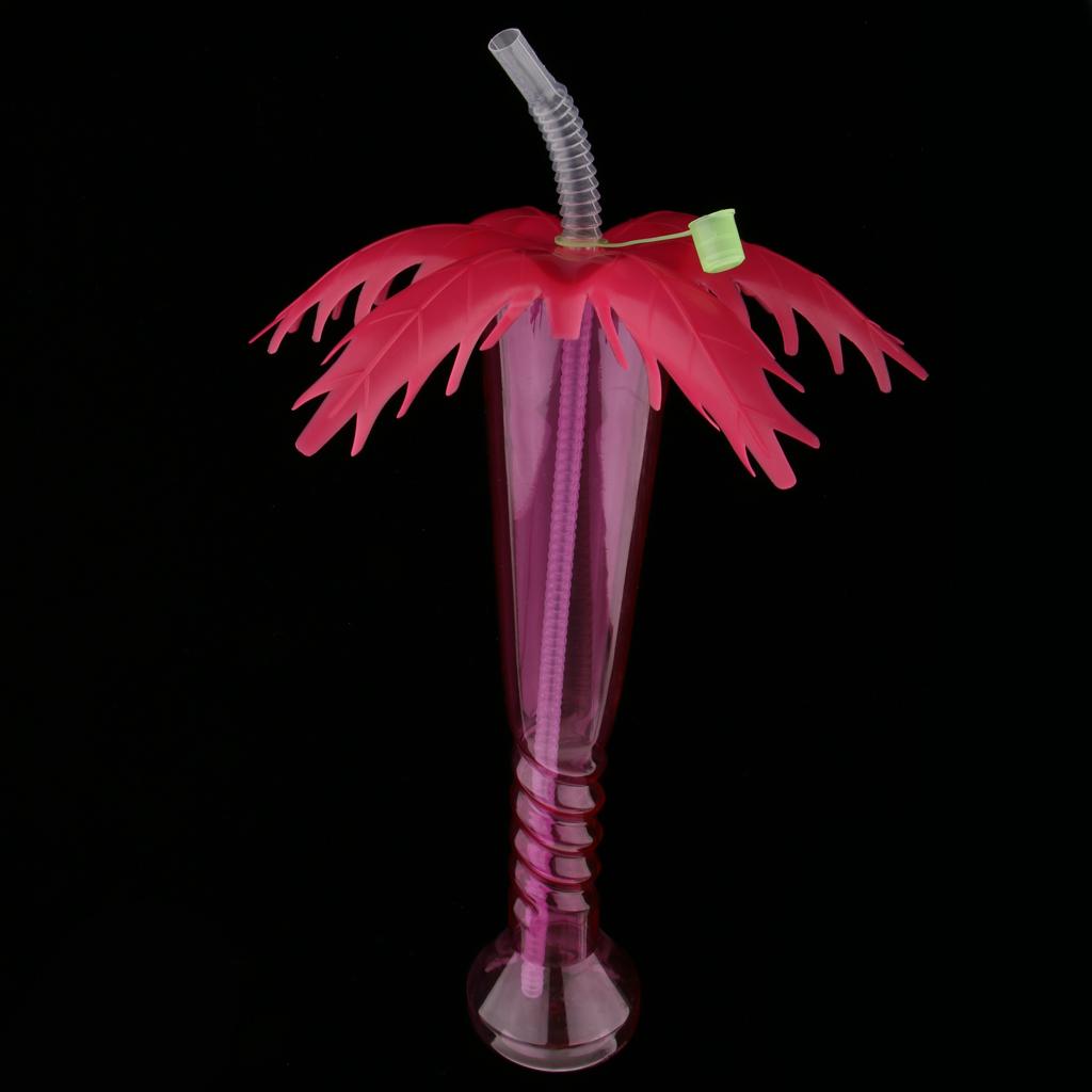 2pcs Tropical Palm Tree Luau Yard Cup Hawaiian Summer Party Drinks Cup