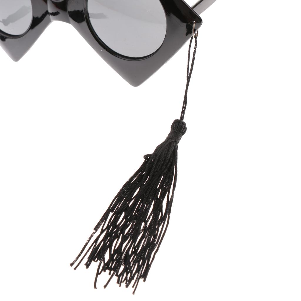 2pcs Trencher Cap Sunglasses Graduation Cap Glasses Party Photo Prop Cosplay