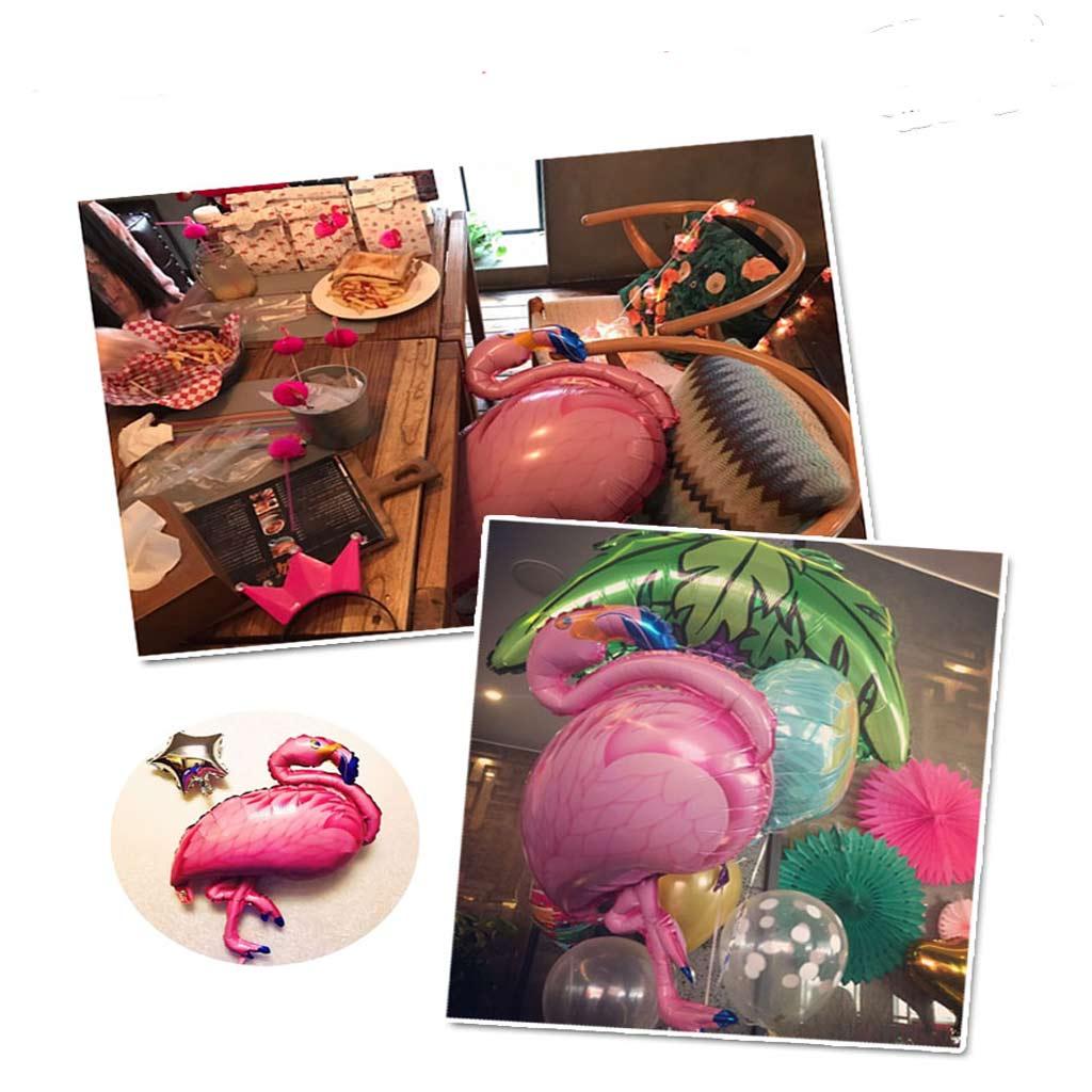 3pcs Large Foil Flamingo Balloon Tropical Hawaiian Kids Birthday Party Toy