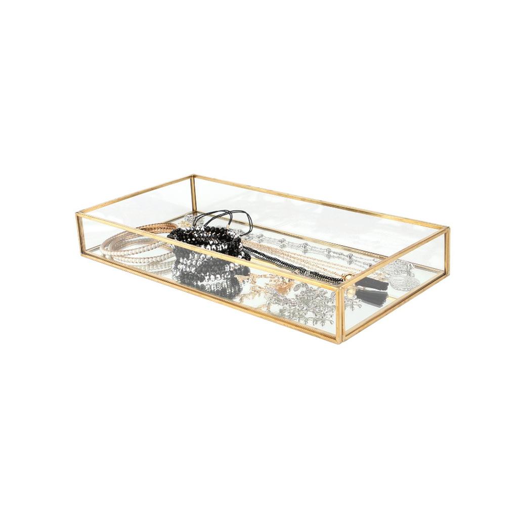 2pcs Geometric Glass Jewelry Box Terrarium Plant Succulent Planter Box
