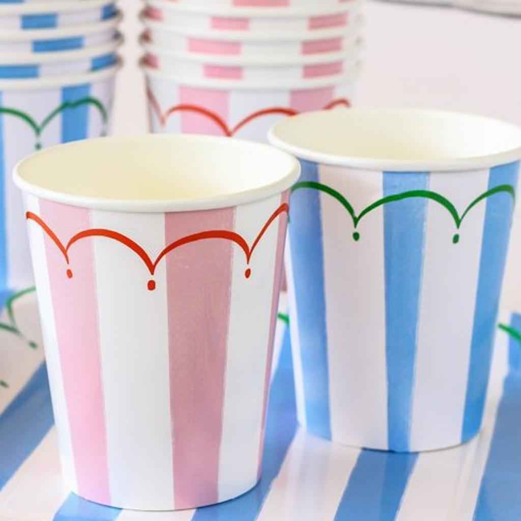 8Pcs Disposable Drinking Cups for Wedding Birthday Party Decoration Pink
