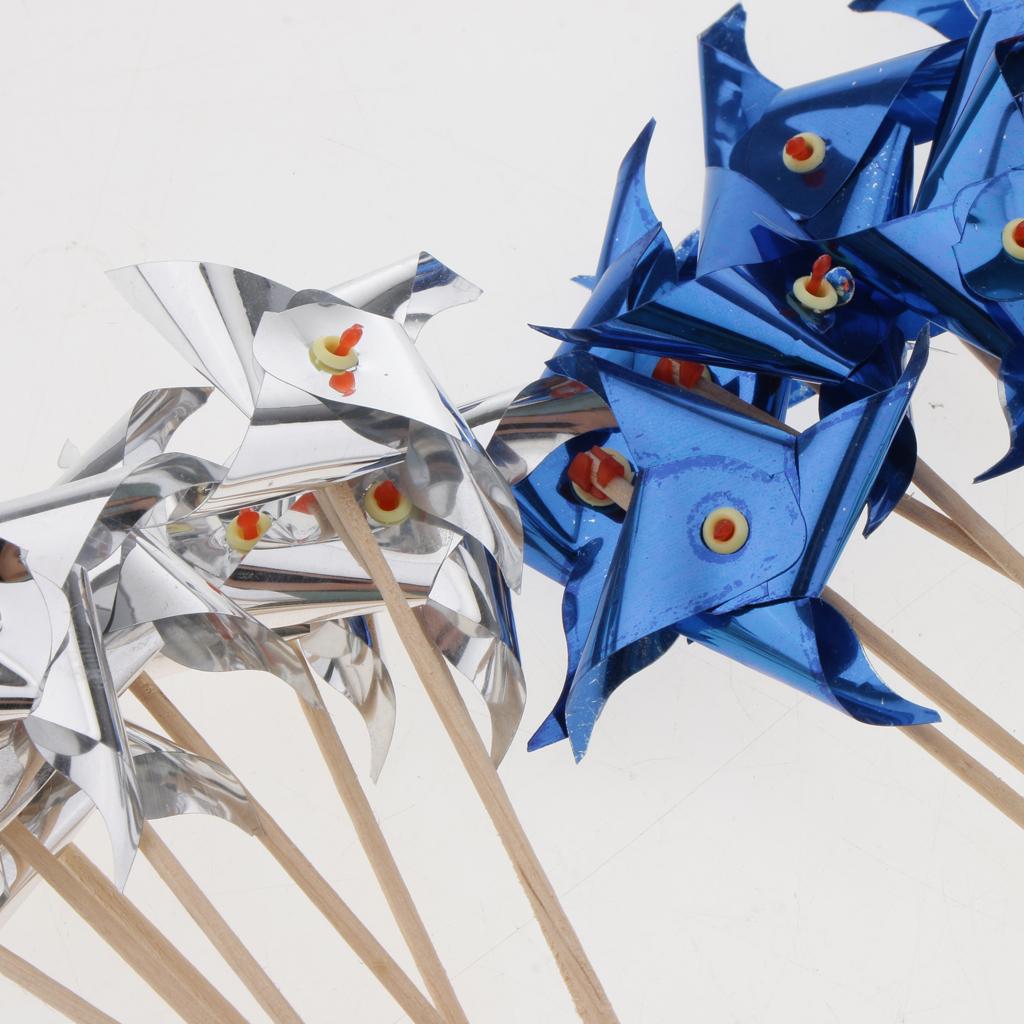 100pcs Mixed Foil Windmill Fruit Sticks Cocktail Picks Party Table Decor