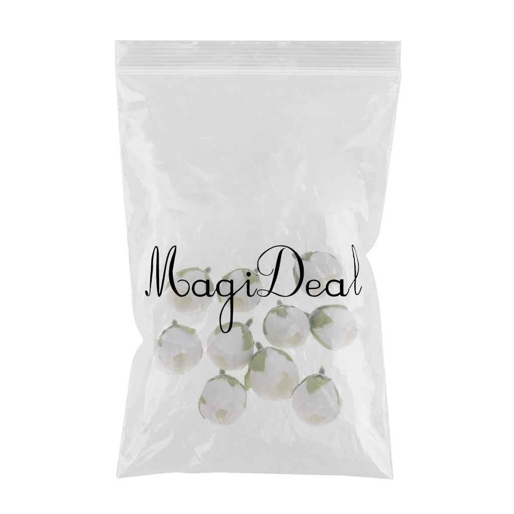 Silk Flower Head Buds DIY Craft Wedding Headband Clip Decor White