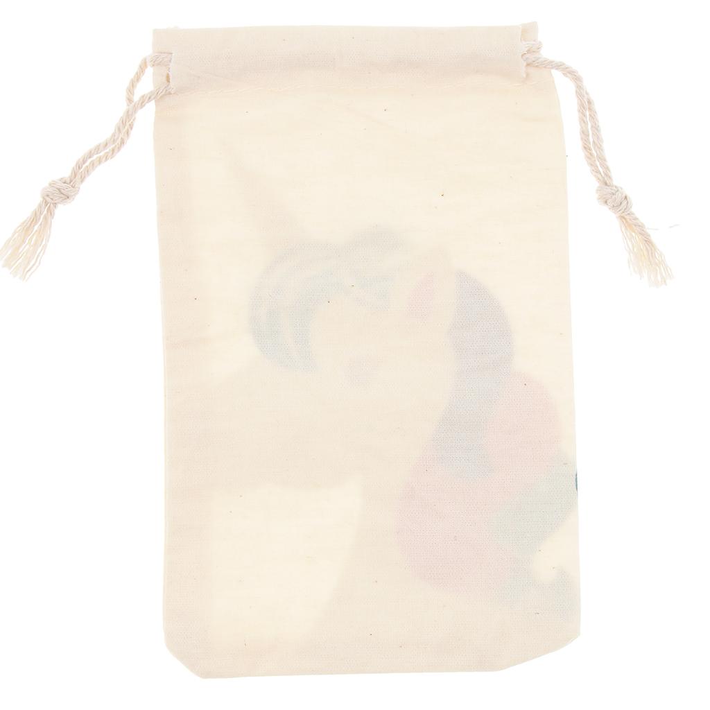 20pcs Unicorn Cotton Linen Sack Jewelry Pouch Drawstring Bag Wedding Favor