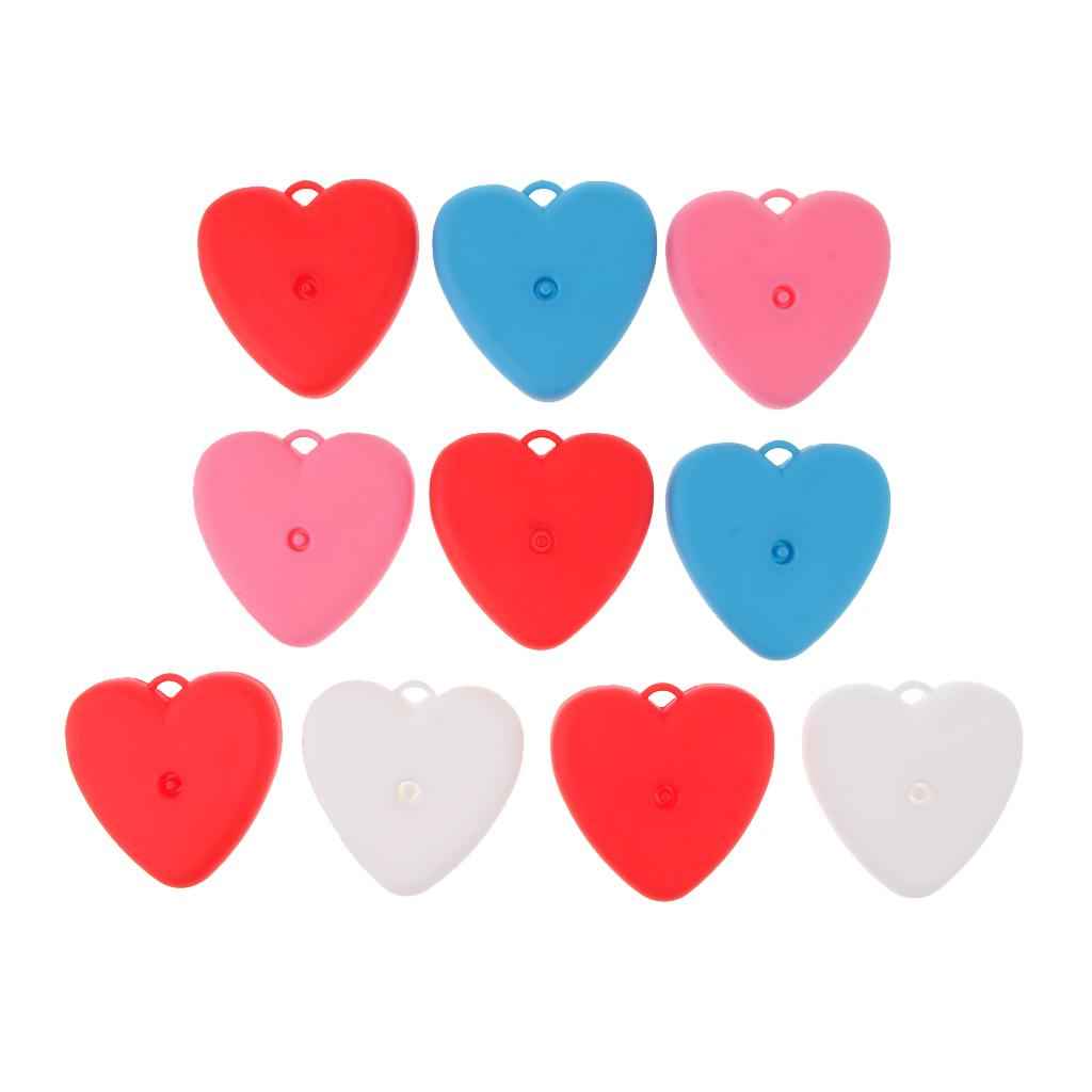 Pieces of 10 Colorful Heart Shape Balloon Weight
