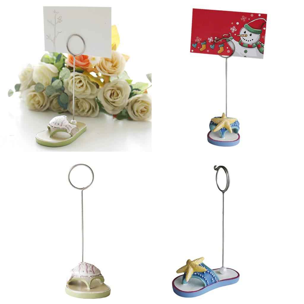 Resin Place Card Holders Photo Stand Memo Clips Party Decor Slipper Fish
