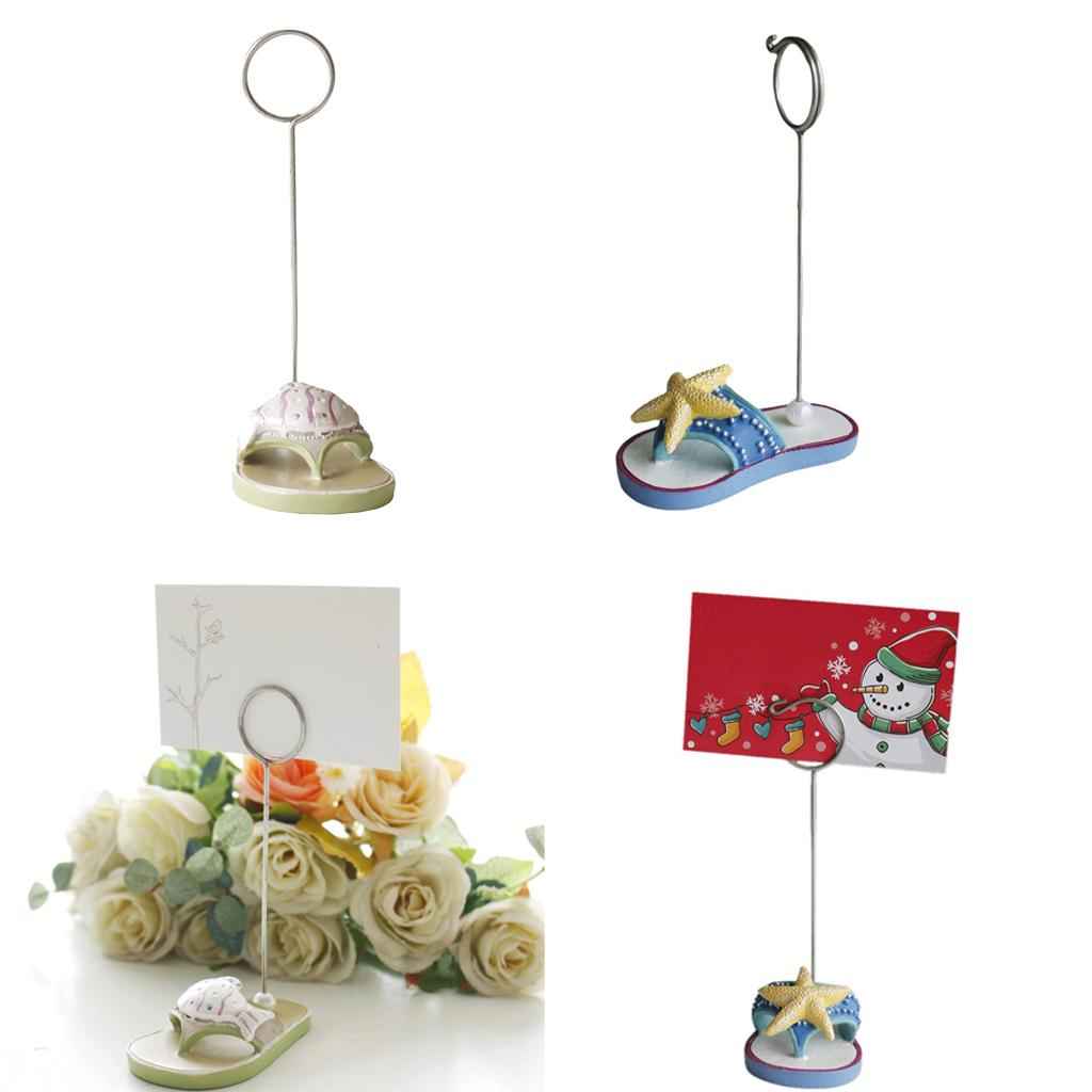 Resin Place Card Holders Photo Stand Memo Clips Party Decor Slipper Fish