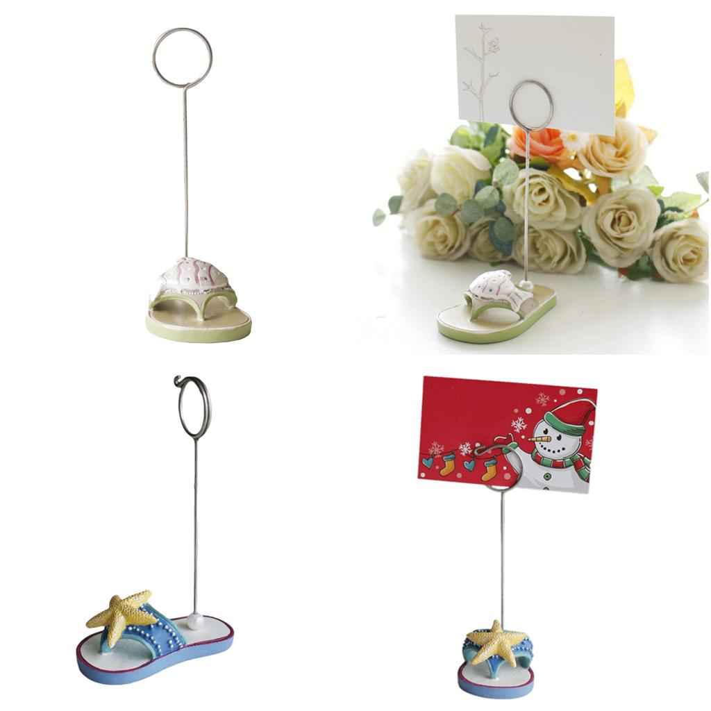 Resin Place Card Holders Photo Stand Memo Clips Party Decor Slipper Fish
