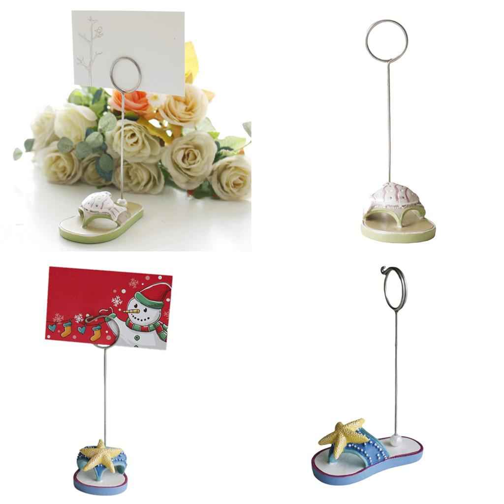 Resin Place Card Holders Photo Stand Memo Clips Party Decor Slipper Fish