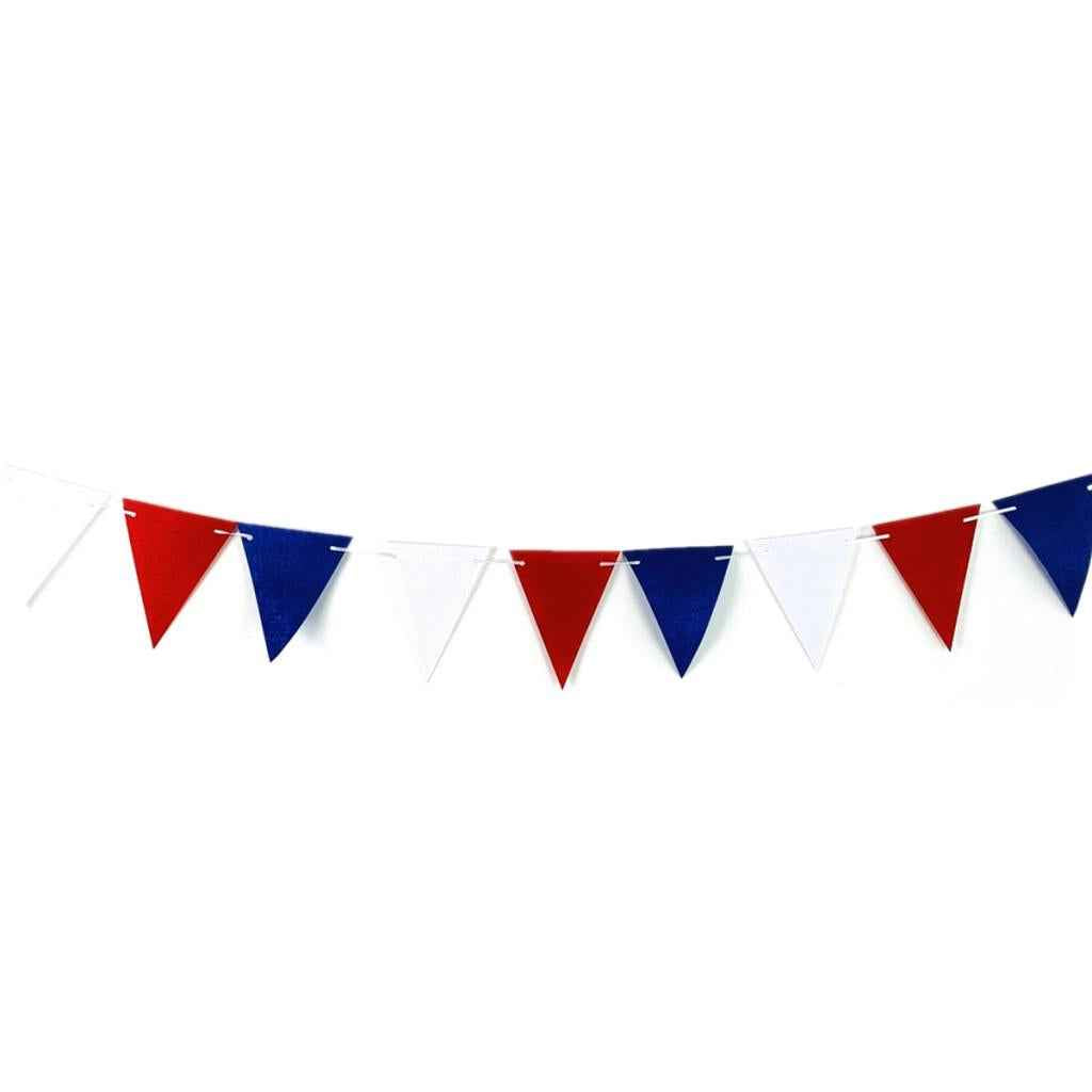 USA Sign Banner Party Hanging Decor for Independence Day Red Blue Banner