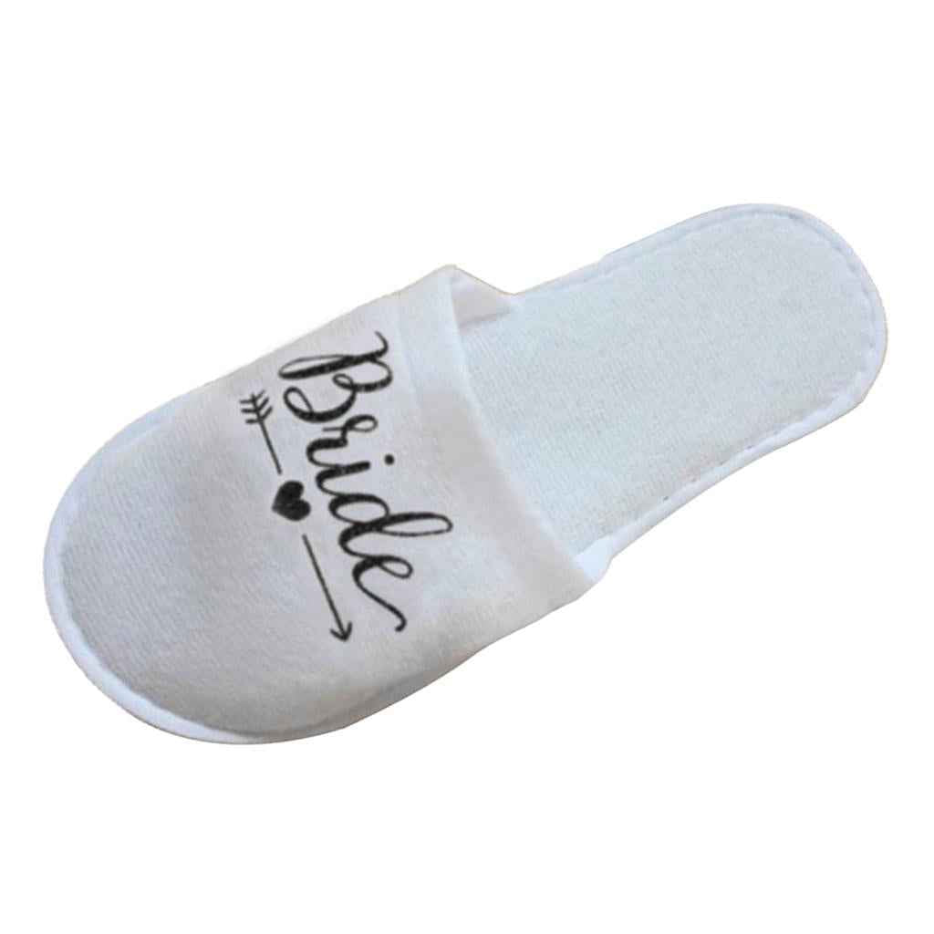 Disposable Wedding Bride Slippers Hotel Bachelorette Guest Supplies Black