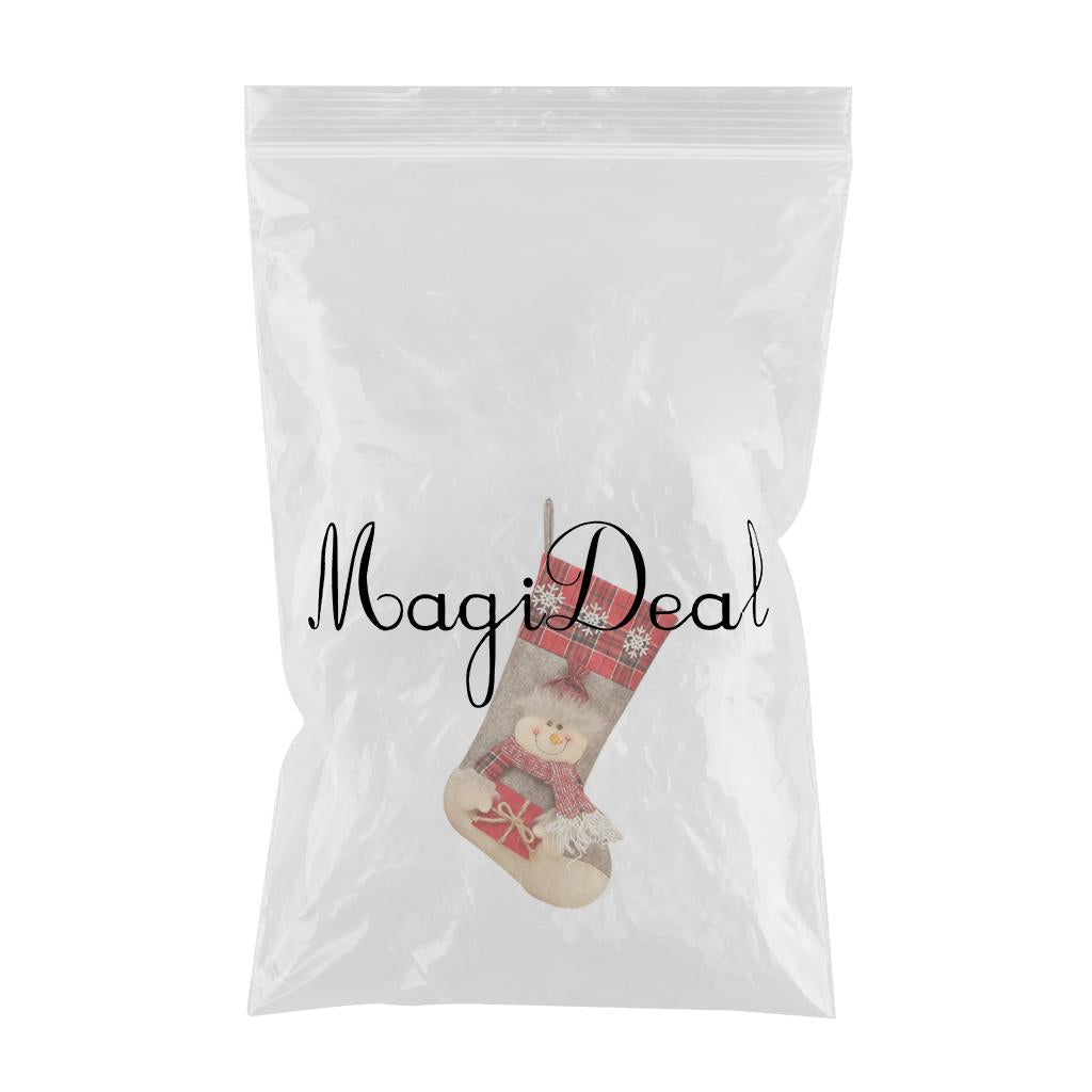 Chritsmas Stocking Socks Xmas Tree Decorations Holiday Present for Friends Snowman