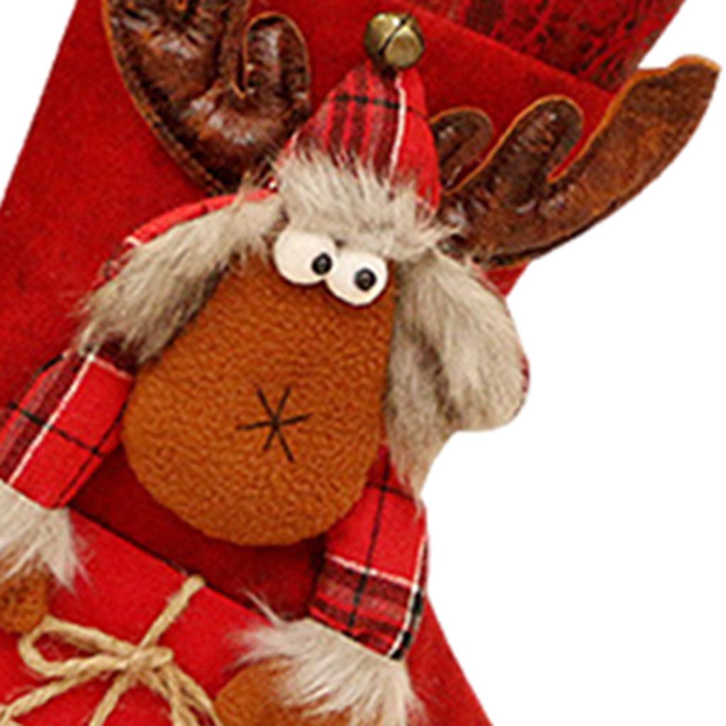 Chritsmas Stocking Socks Xmas Tree Decorations Holiday Present for Friends Elk
