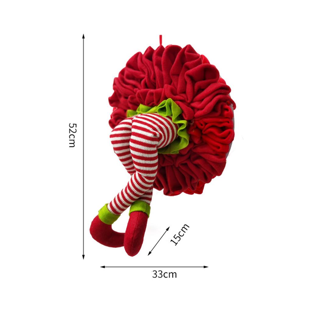 Artificial Wreath Striped Legs Elf Leg for Xmas Wall Party Red leg