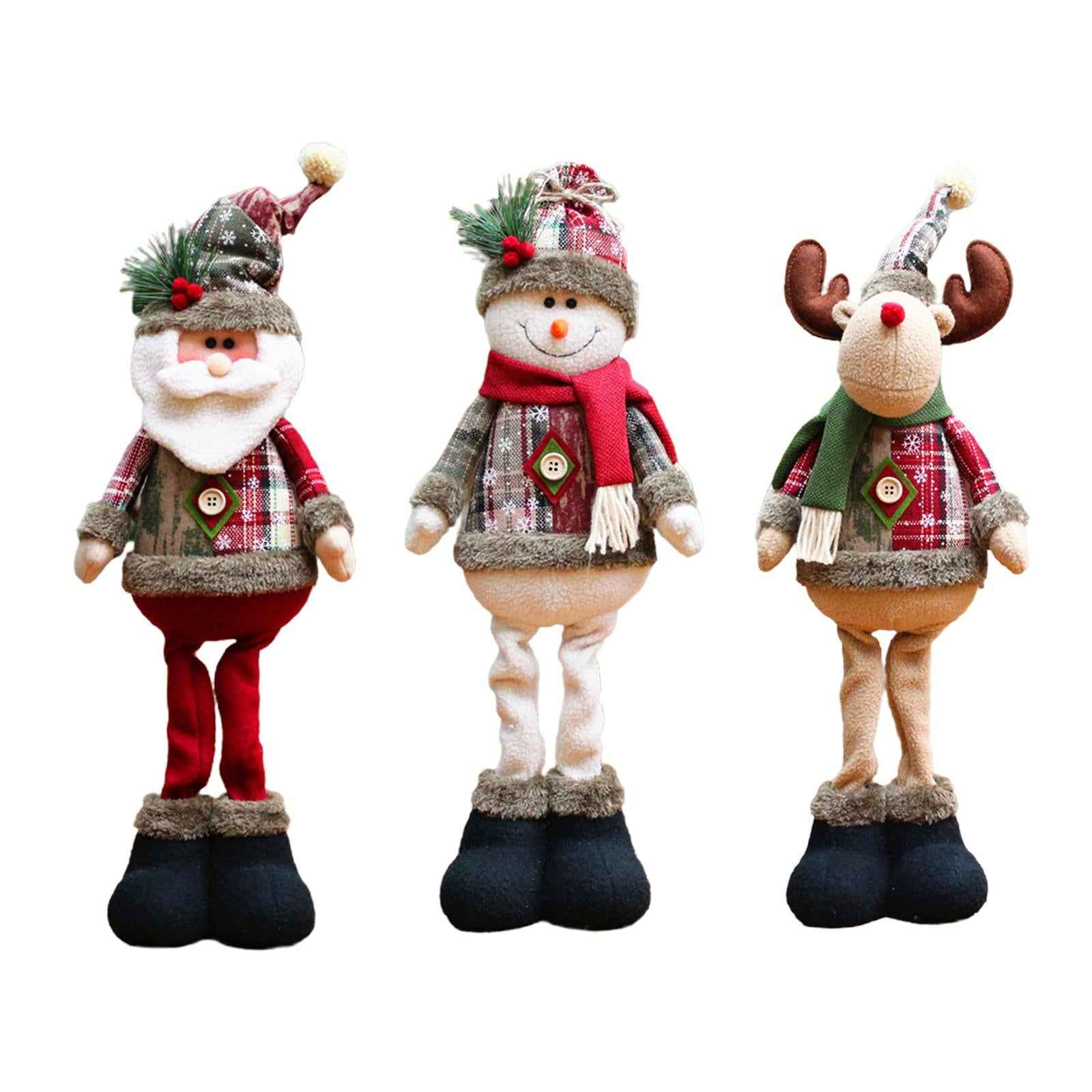 Christmas Ornaments Standing Doll Figurine Indoor Table Decoration Kid Gift Santa Claus