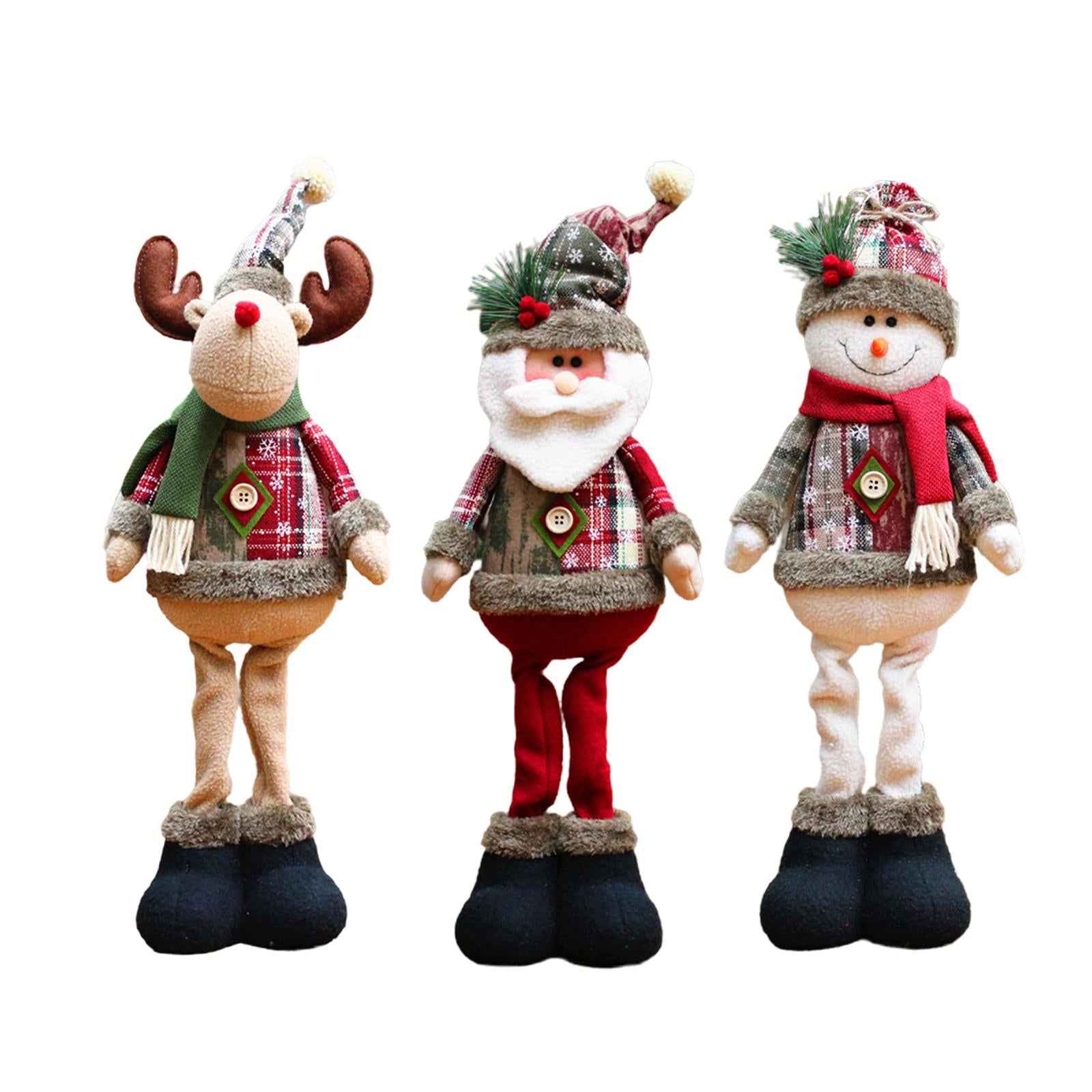 Christmas Ornaments Standing Doll Figurine Indoor Table Decoration Kid Gift Santa Claus